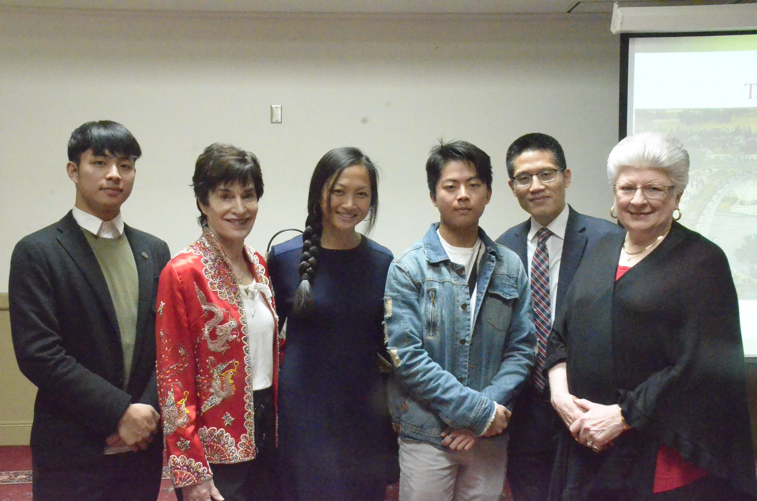 The students and Dr. Xiao with Terry Murphy and Donna Herman