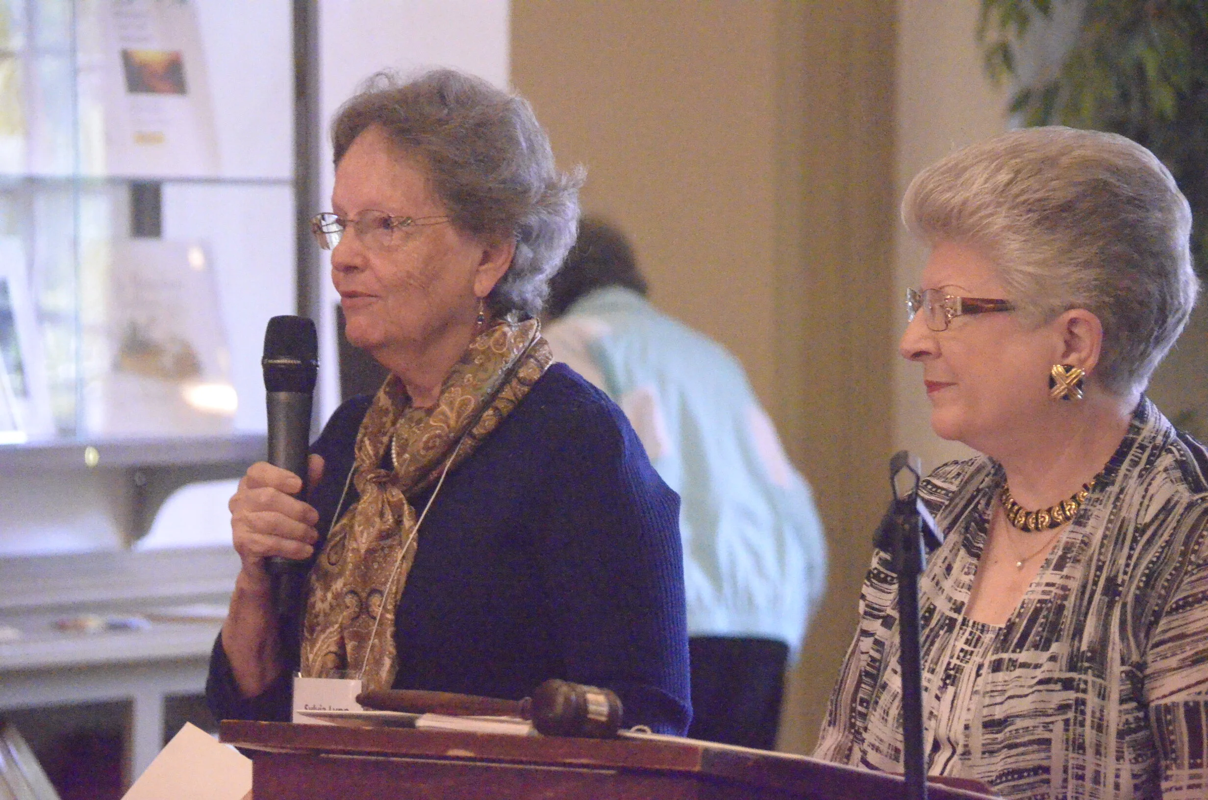 Sylvia Lynn, Speakers Bureau Chair, invites members to join the SB Committee