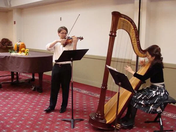 Oct 17th:  The King's Duo, with Anastasia Pike, Harp; and Grant Gilman, Violin