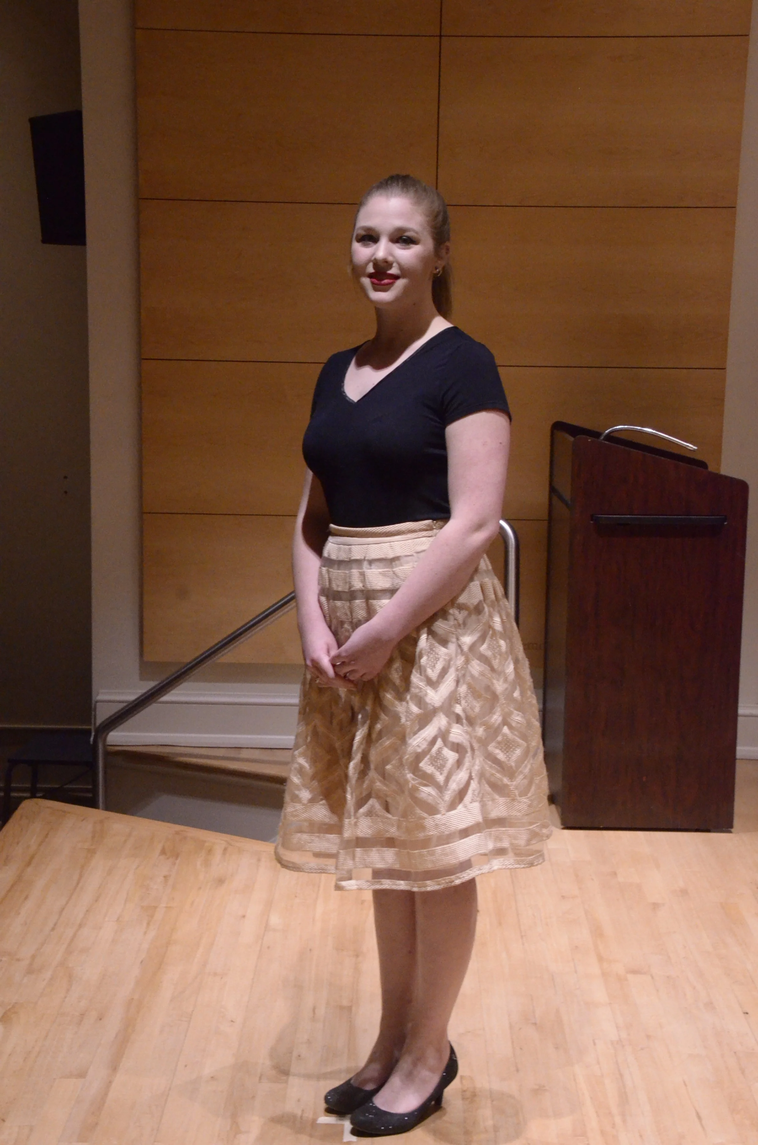 Sr. D.:  Tara Davy, Voice; Honorable Mention and Encouragement Award of $300