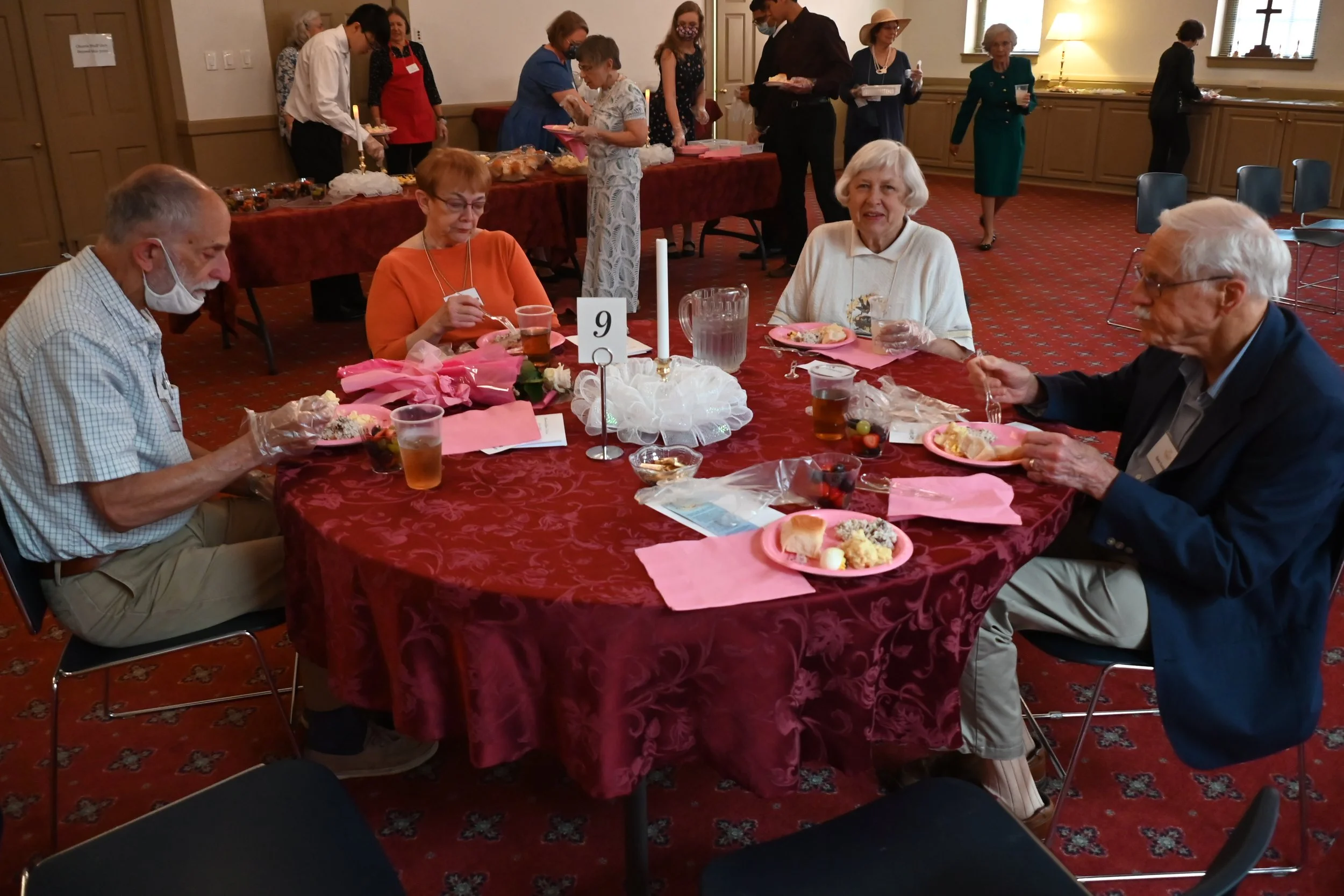 Table 9:  L to R, Charles and Judy Leasure, Barbara Eger and husband