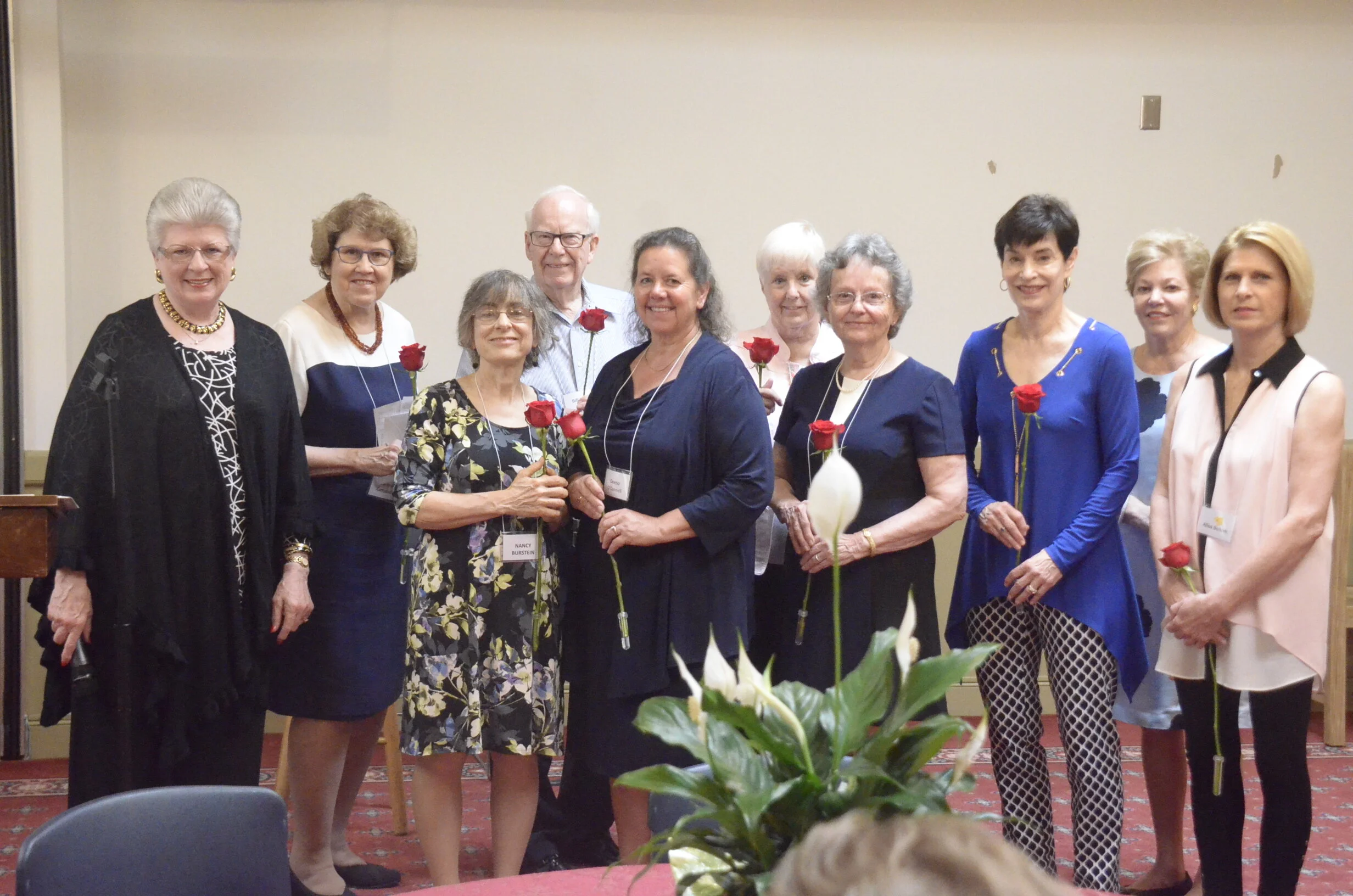 2016-2018, 2018-2021 Board of Directors: L to R, Donna Herman, Charlene Campbell, Nancy Burstein, Bill Doyle, Deeno O'Connell, Nan Fogarty, Sylvia Lynn, Terry Murphy, Joan Brockenbrough, Alisa Bohon