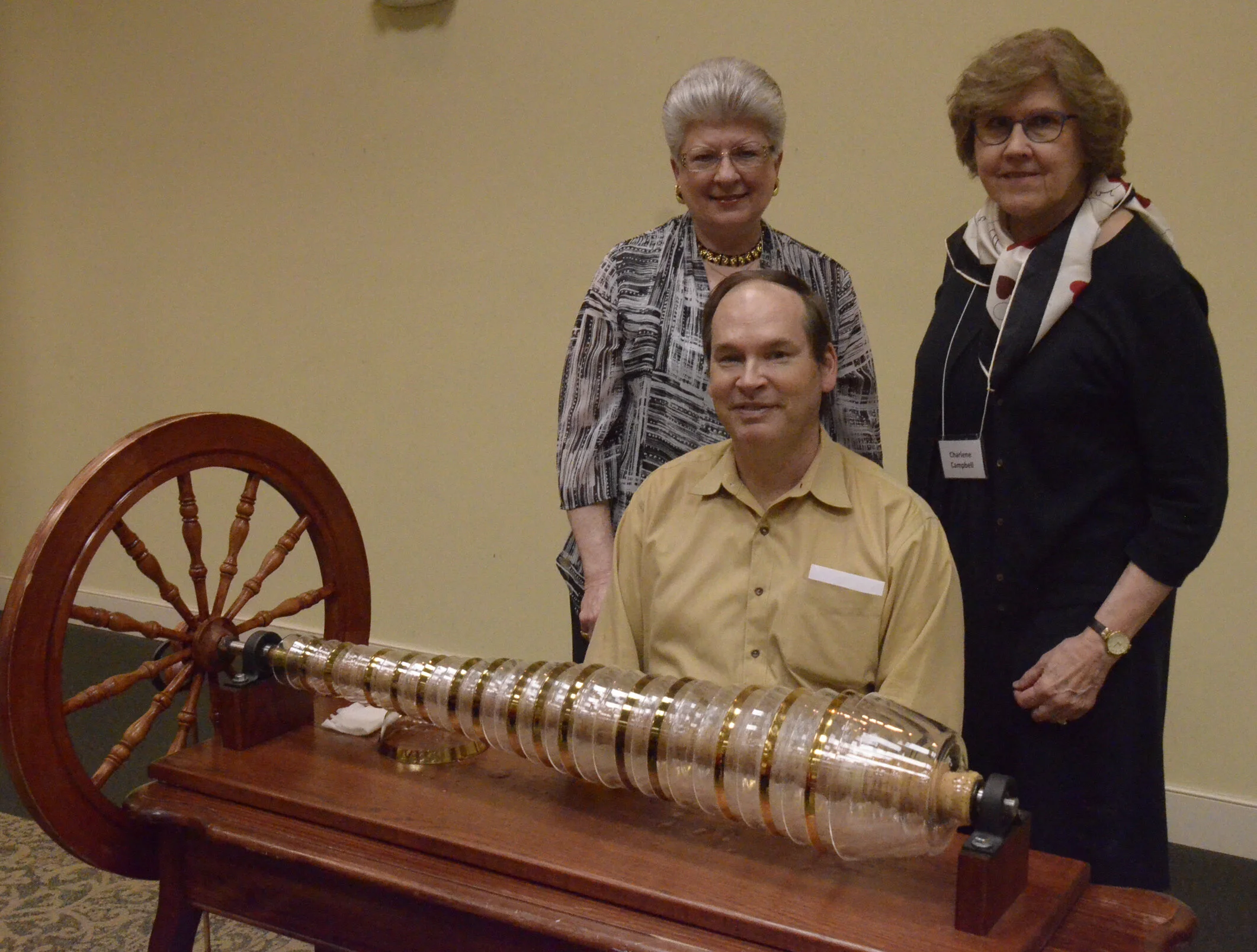 Dean Shostak, Donna Herman, President, and Charlene Campbell, First VP: Programs