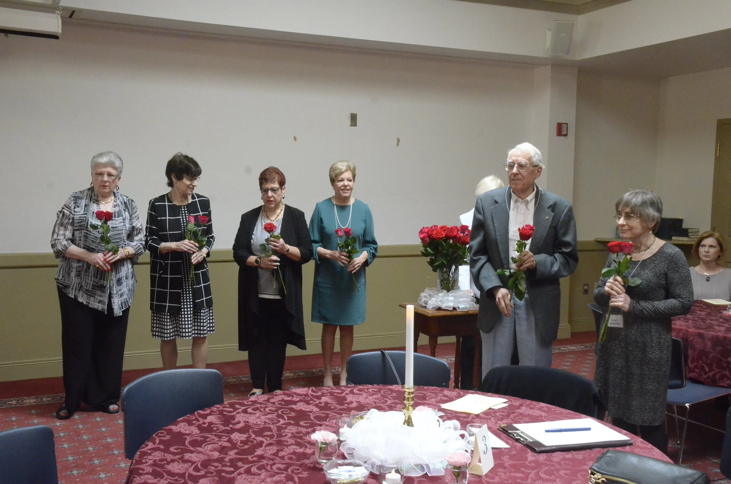 L to R: Donna Herman, Terry Murphy, Stephanie Lupo, Joan Brockenbrough, and outgoing Officers: Lou Vosteen and Nancy Burstein