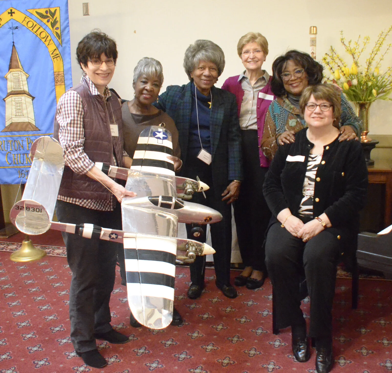 Terry Murphy, and Barbara Haynes with Fords Colony guests