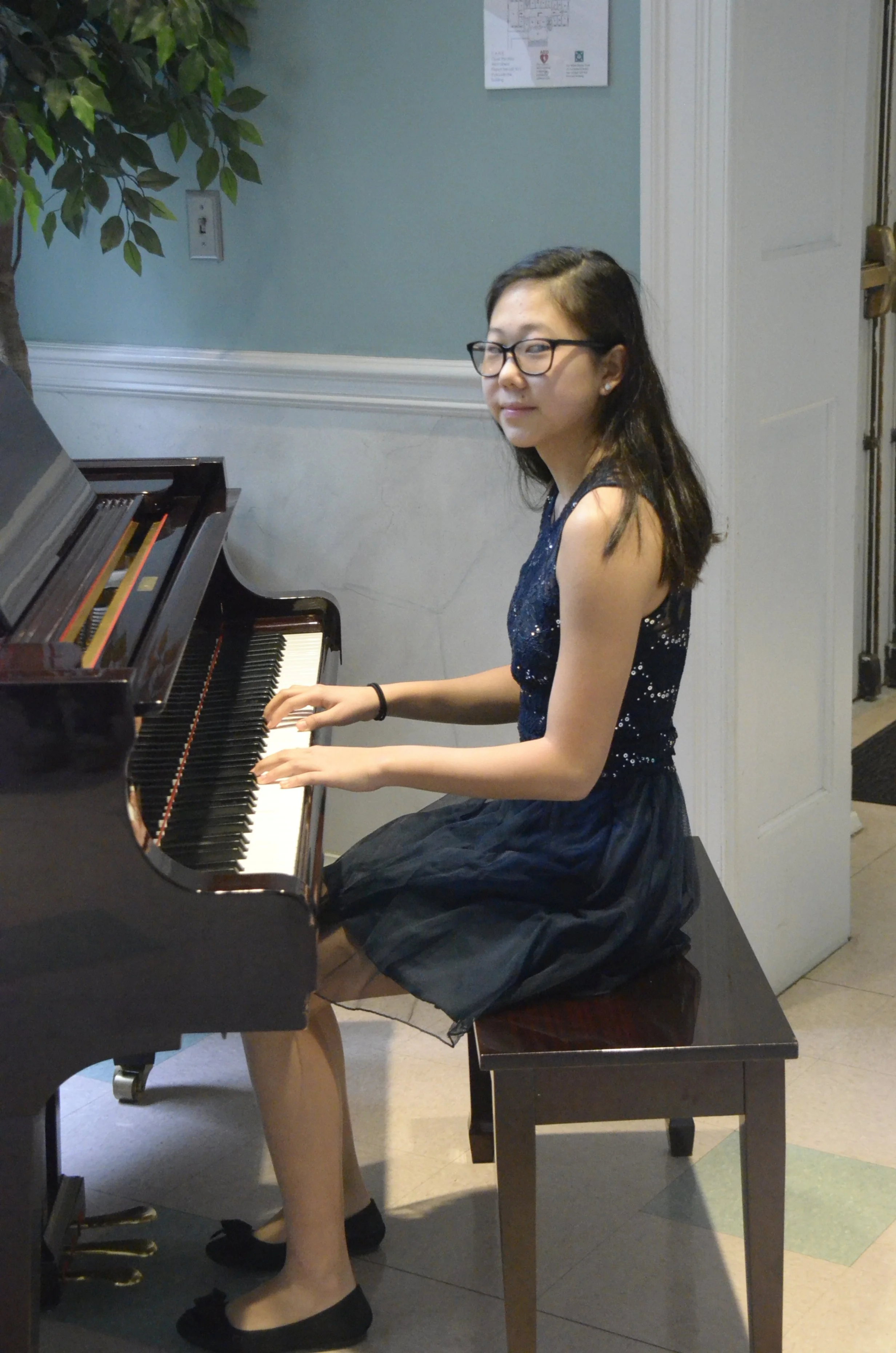 Jr. D.:  Emma Chung, Piano; Honorable Mention and Encouragement Award of $200