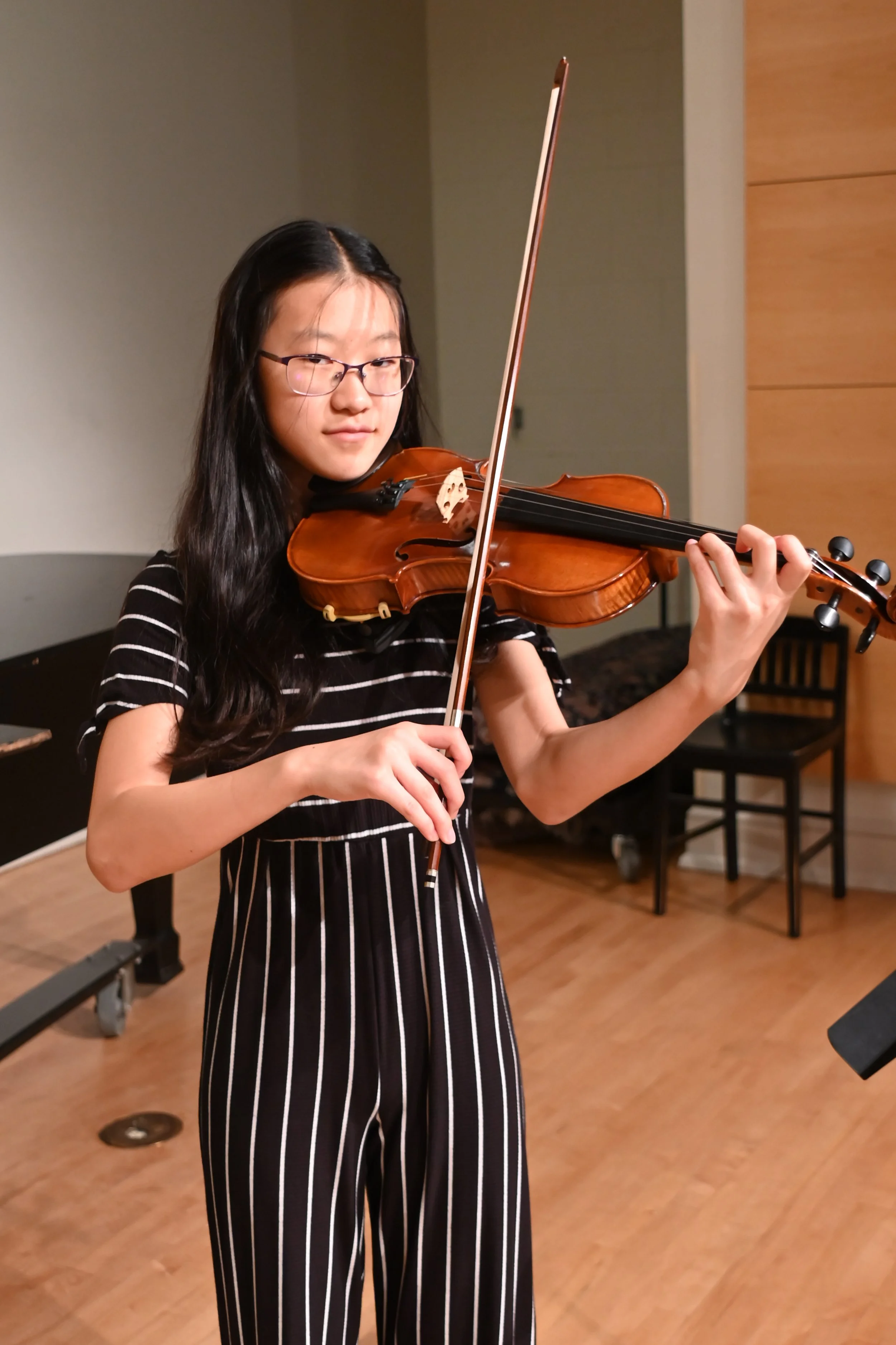 Jr. D.:  Cailyn Kim, Violin:  Honorable Mention and Musical Encouragement Award of $300