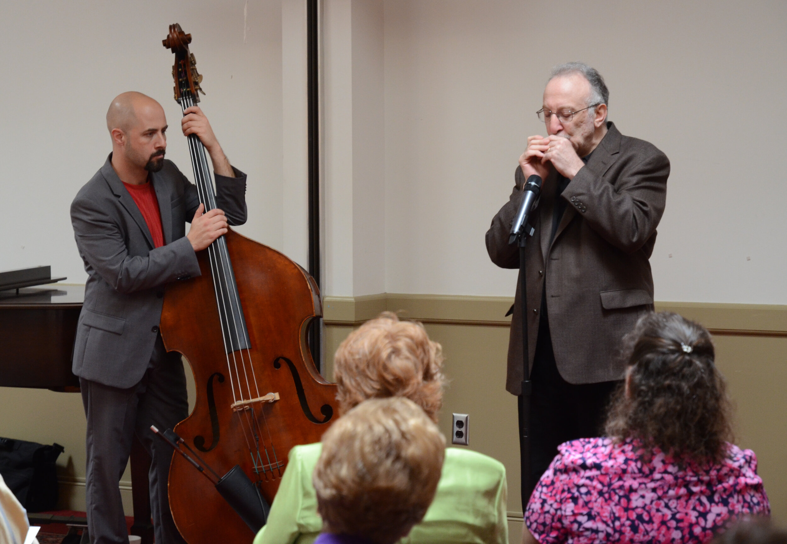 Oct 19th Musicale:  WMC presents Jazz and the great American Songbook, featuring Harris Simon, piano and harmonica; and Jordan Ponzi, bass