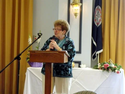 Marge Tongue, President, welcomes members and guests!