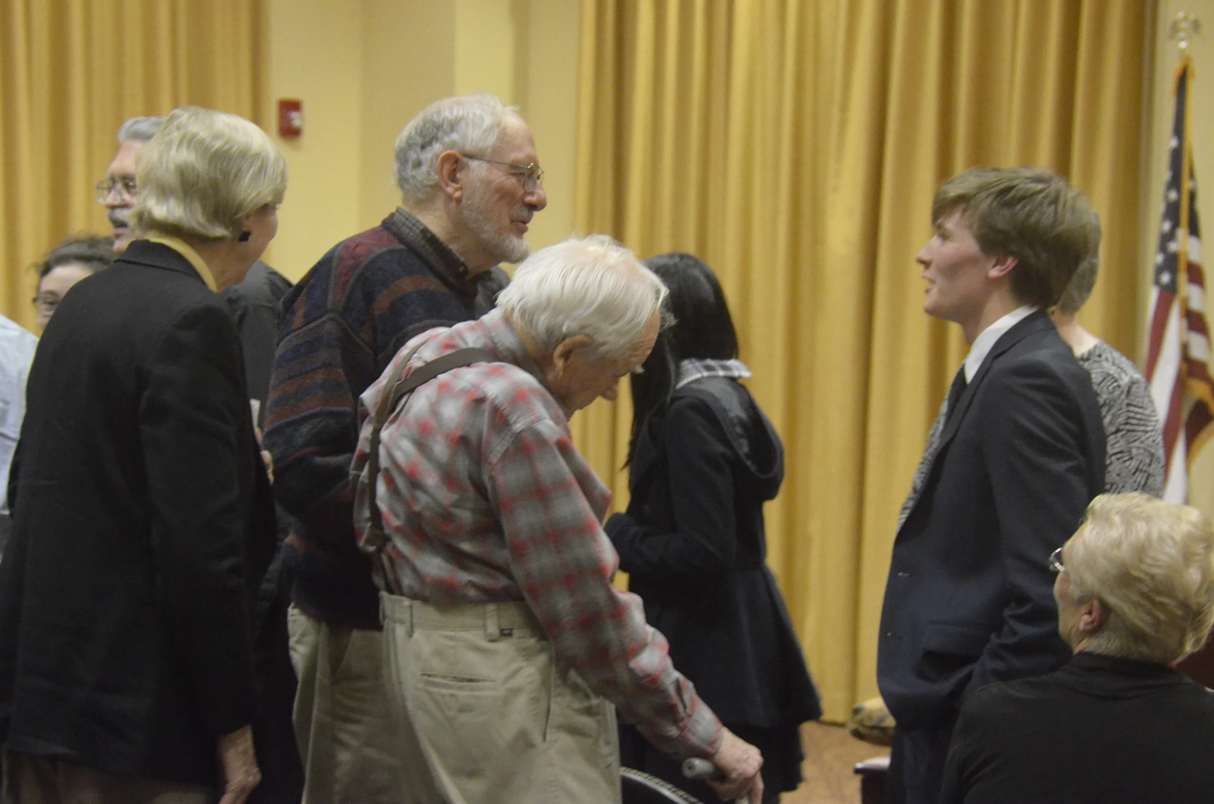 Bryce Cuthriell greets WM guests