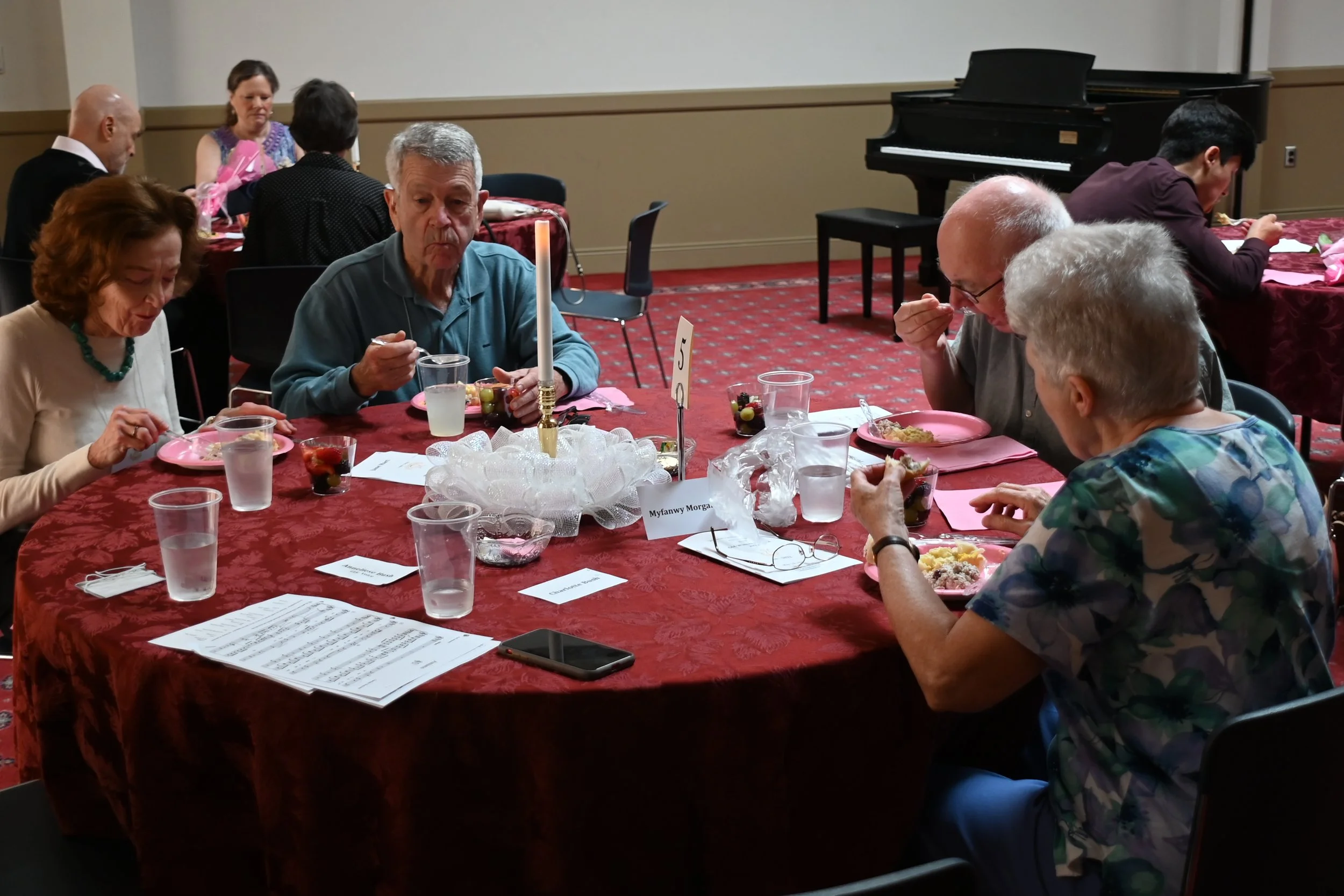 Table 5:  L to R, Jane and PT Hart, Peter and Myfanwy Morgan
