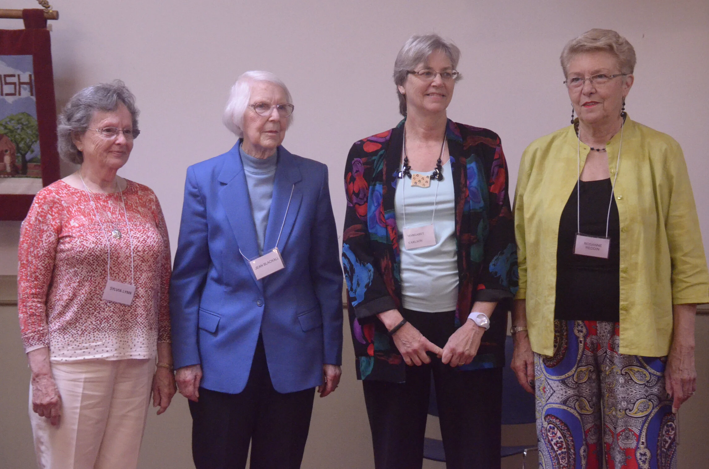 Thank you to 2014-2016 board members, L to R:  Sylvia Lynn, Jean Blackall, Margeret Carlson, Rosanne Reddin