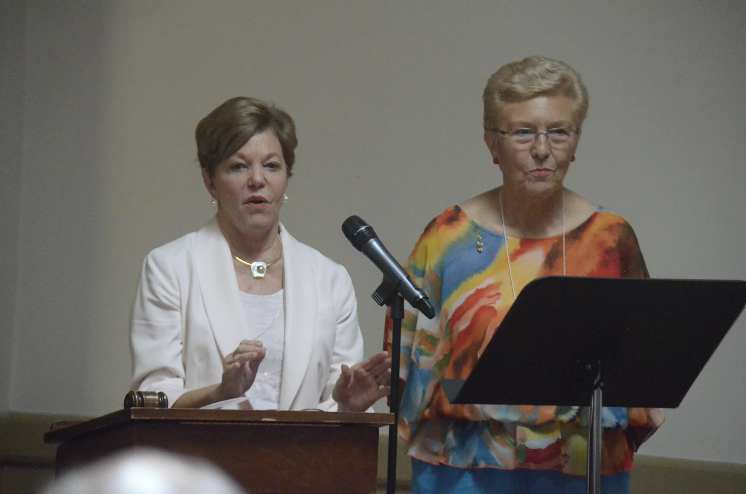 Joan Brockenbrough, Hospitality Chair, thanks Sept Hospitality donors