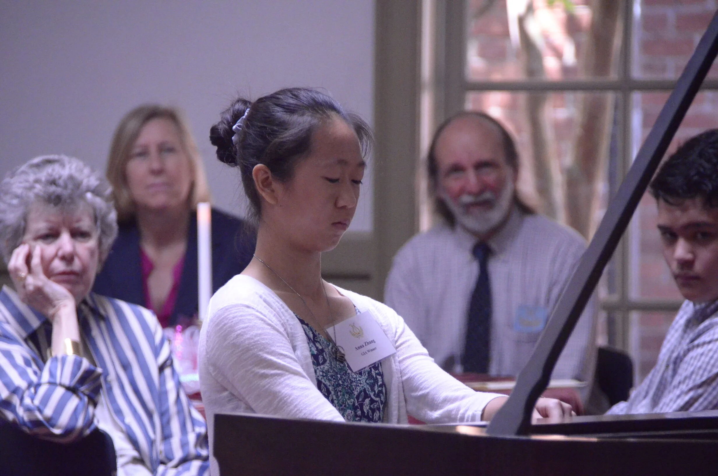 Jr. D.: Anna Zhang, piano; First Prize, Outstanding Performance Award of $750