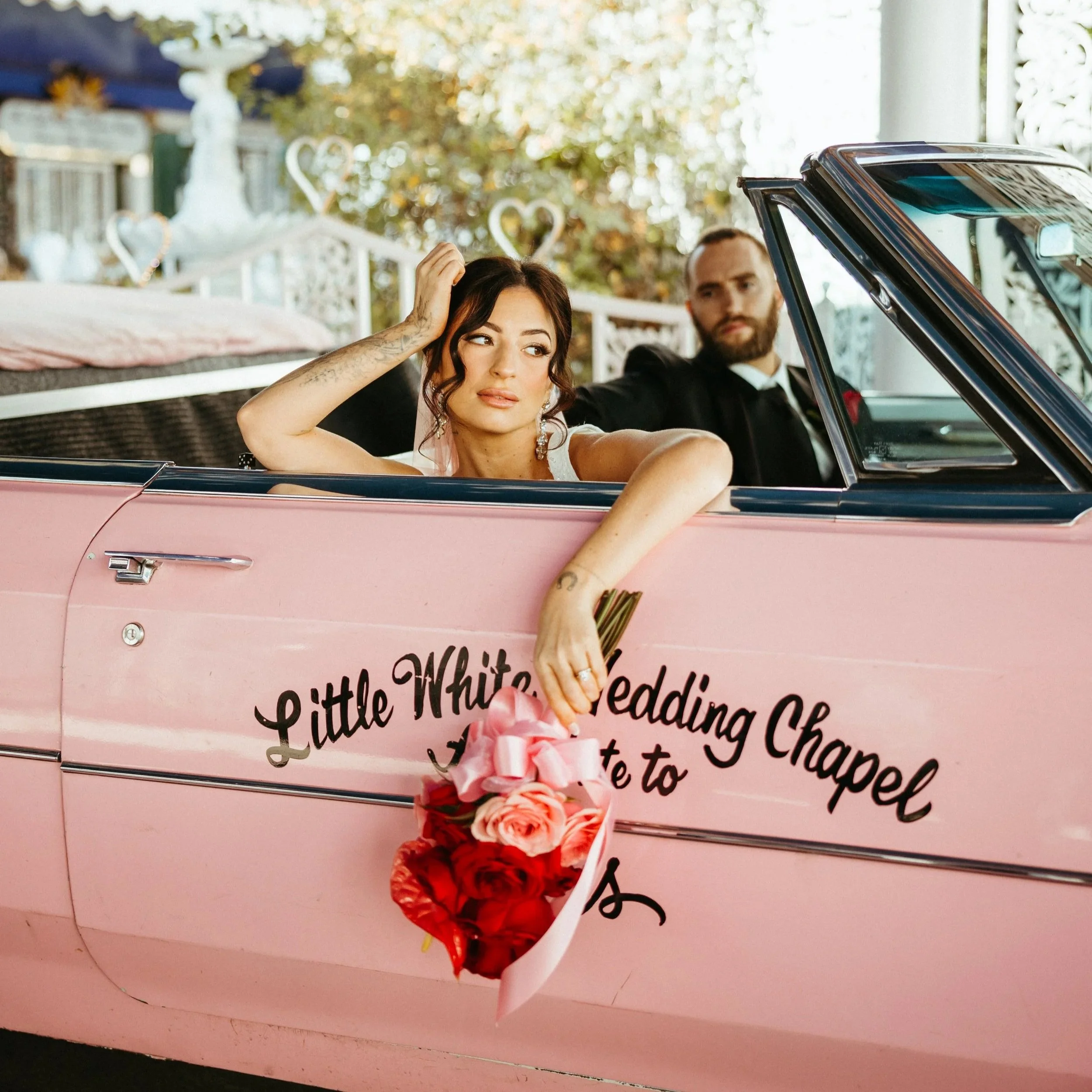 7 Reasons You Should Rent the Pink Cadillac for Your Wedding or Elopement at A Little White Chapel in Las Vegas