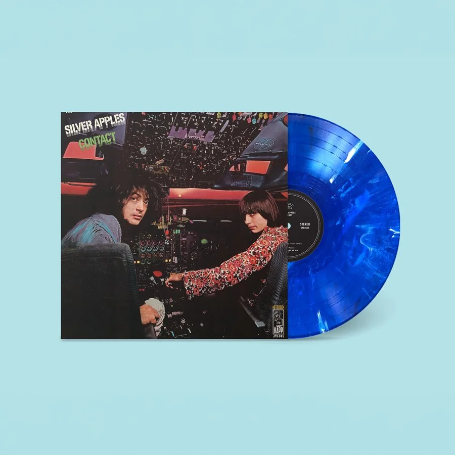 Silver Apples – ‘Contact‘ – (Limited Edition Coloured Vinyl, Blue w/ White & Black swirl)