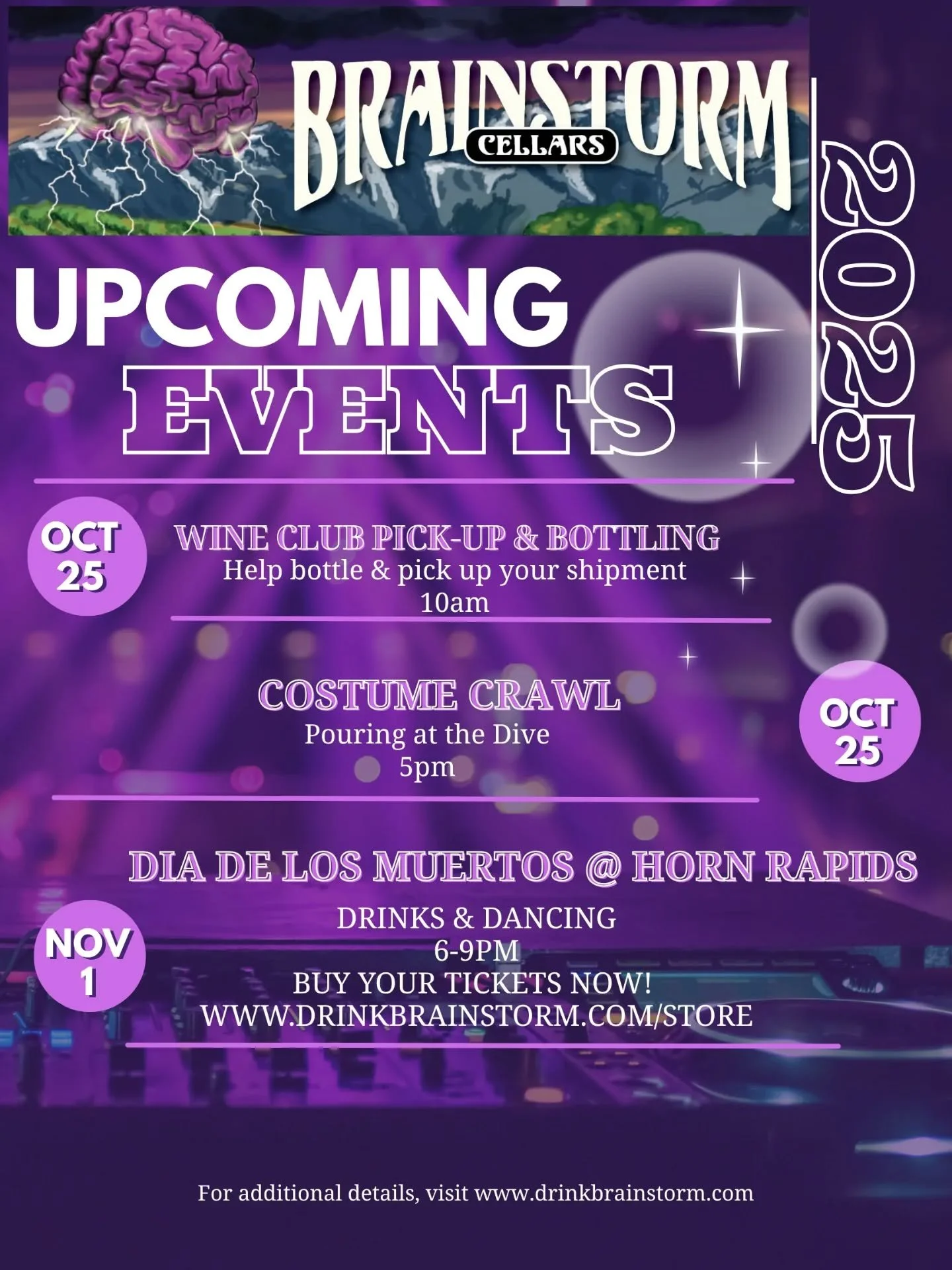 Spooky season is a busy one! 
.
DM or email us for more information on our upcoming events. 
.
#supportlocal #spookyseason #halloween #d&iacute;adelosmuertos #wine #winelife #smallbuisness #fall #drinklocal #wawine #washingtonwine #pnwwine