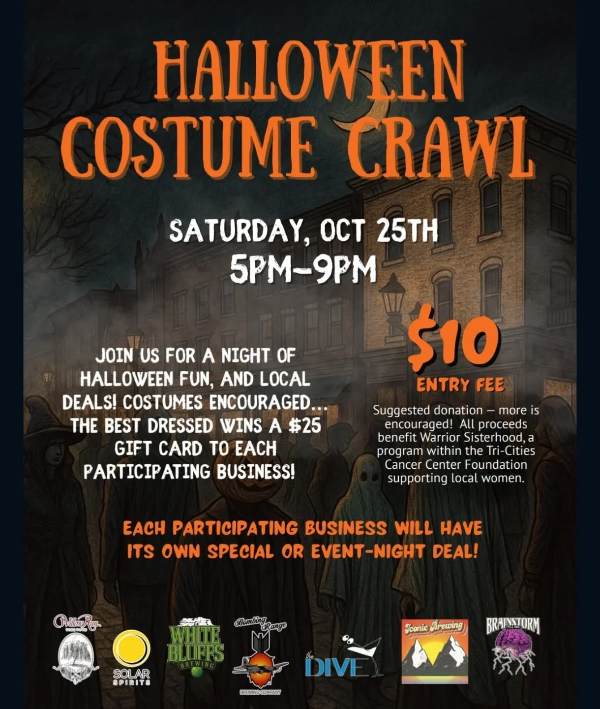 👻 What's your costume going to be? 🕷️
.
🎟️ Grab a $10 ticket and prove it! 🕸️ https://www.drinkbrainstorm.com/store/p/halloween-costume-crawl
.
👀 We want to see you! 💀
.
Best costume WINS! 🏆
.
#community #halloween #charity #drinkkocal #wine #