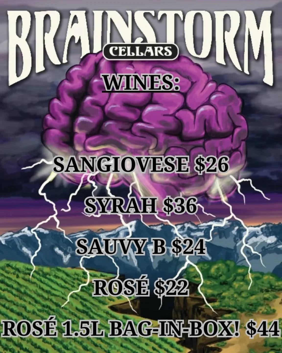 Just a little reminder to treat yo self! Locals shoot us a DM! We will deliver! If you need shipping, our website is linked in our bio. Cheers 🧠⛈️🍷