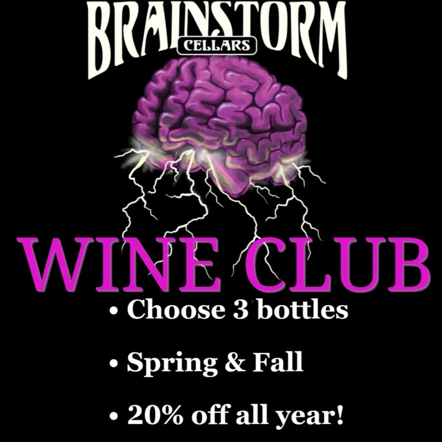 Join now to get in on the spring release of our new Mourv&egrave;dre!!! The link for our website (drinkbrainstorm.com) is in our bio, just go to the wine club page of our website &amp; sign up!

#wineclub #winery #wine #smallbusiness #drinkkocal