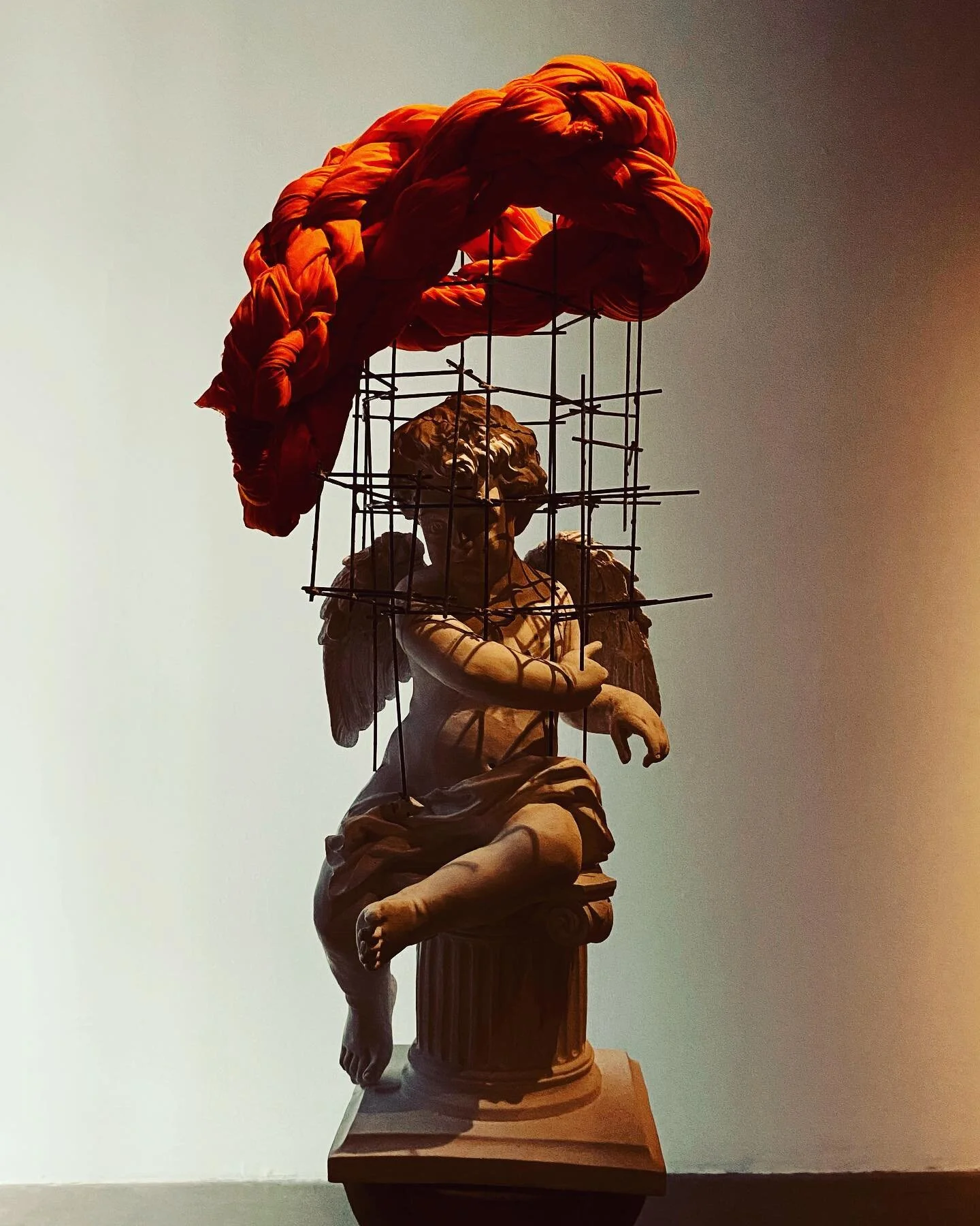 From the Bodywork exhibition in the @crawfordartgallery 
You must go and see it to find out the names of the Artists who made these pieces. 
Sorry, I do forget to look at these details. Its either 

Rachel Ballagh, Elizabeth Cope, Yvonne Condon, Step