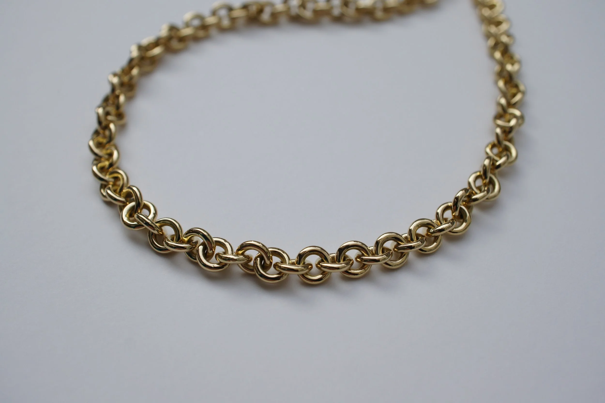 Goldkette - Handgefertigte Ankerrundkette.