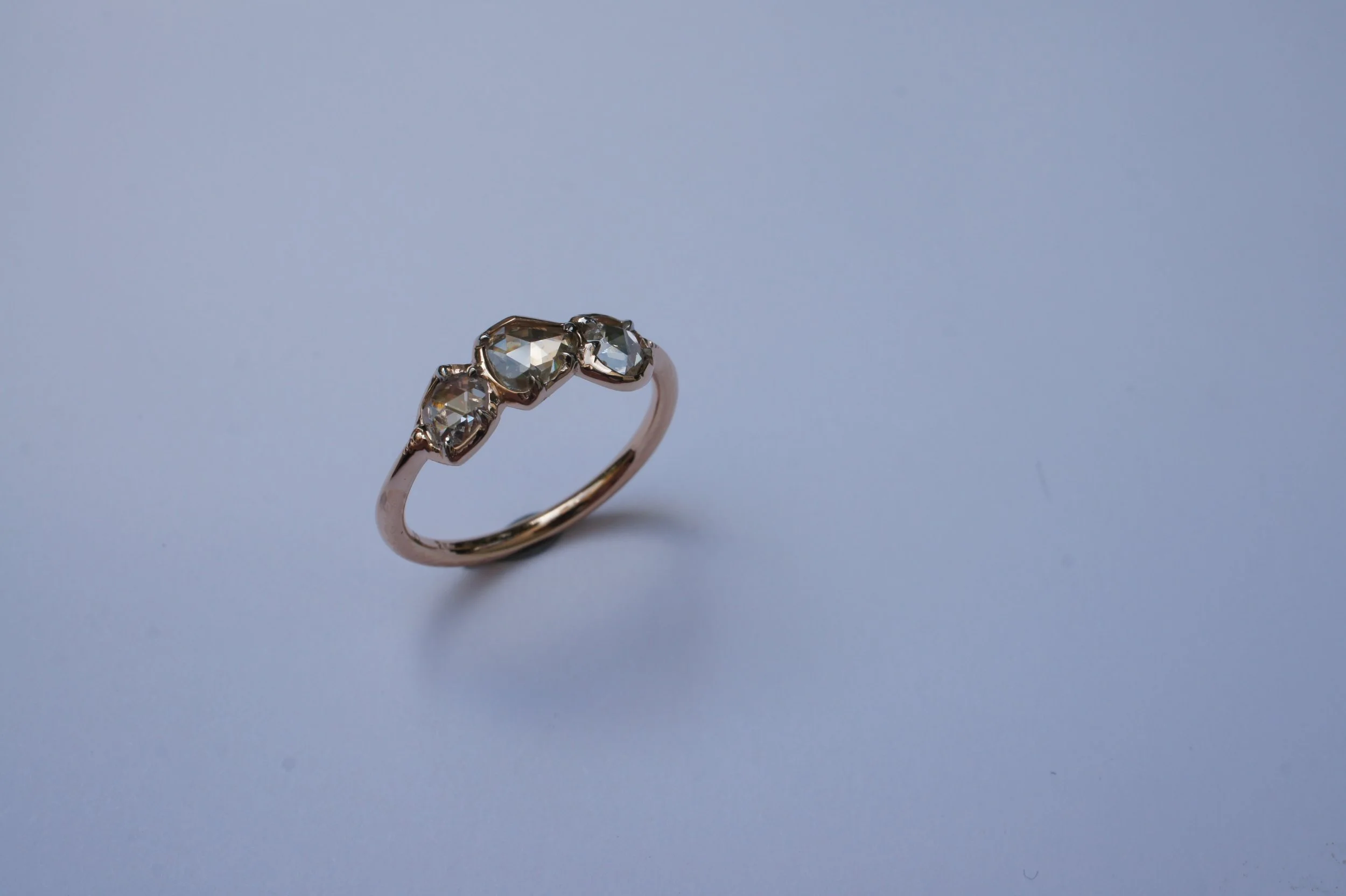 Schmuckring - Rosendiamanten Antik 0,67 Carat in Ökorotgold.