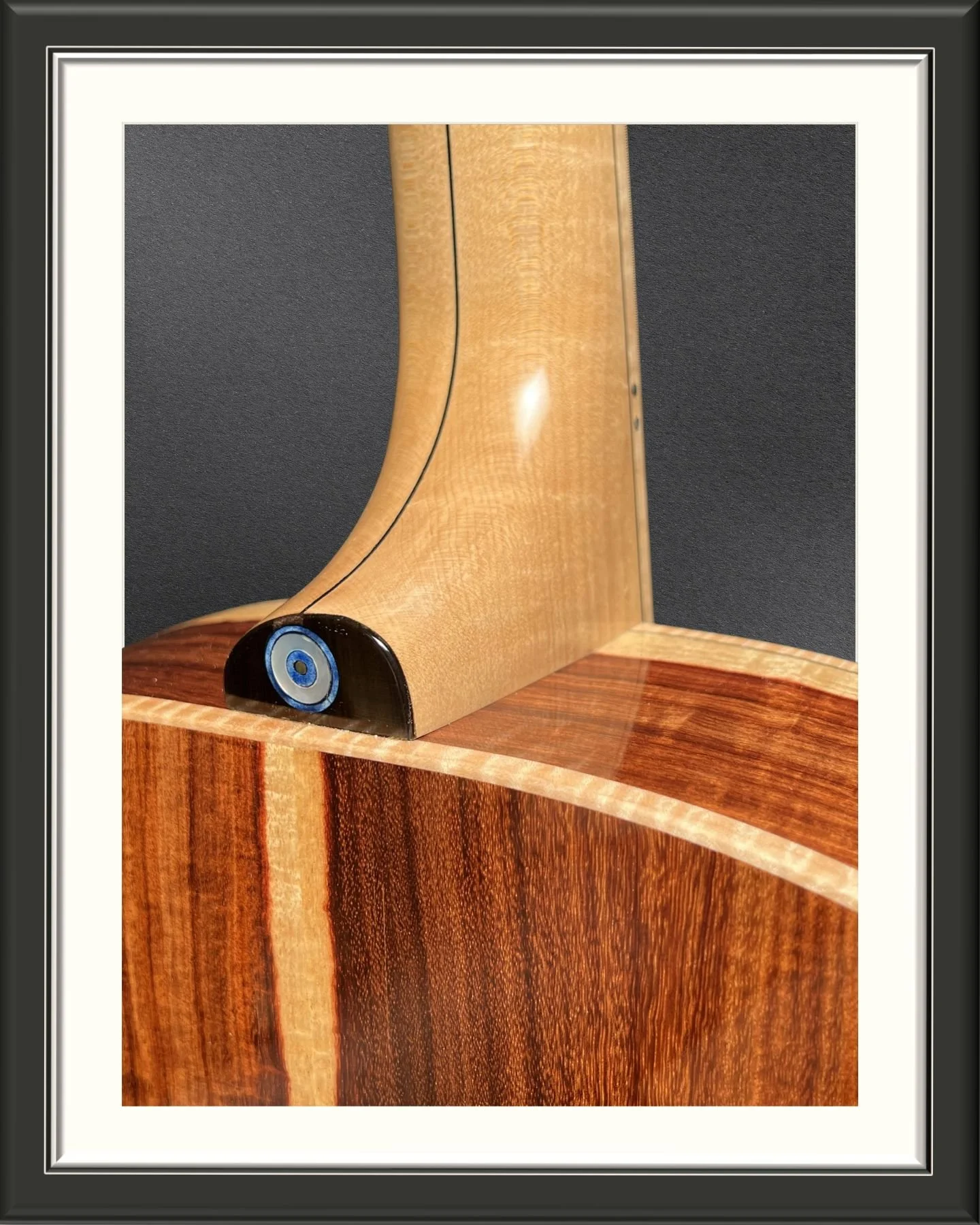 "Evil Eye" Acoustic OM Guitar_end cap inlay