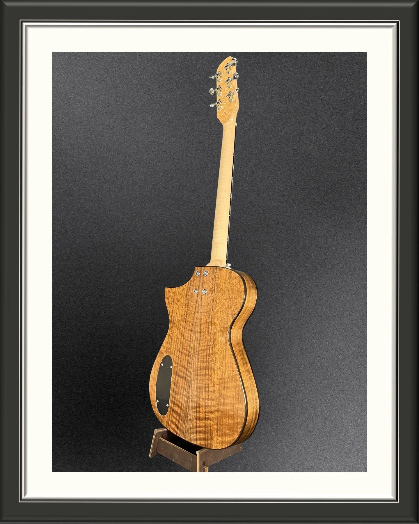 MachMachines Custom Hollow Body Electric Guitar_full back angle