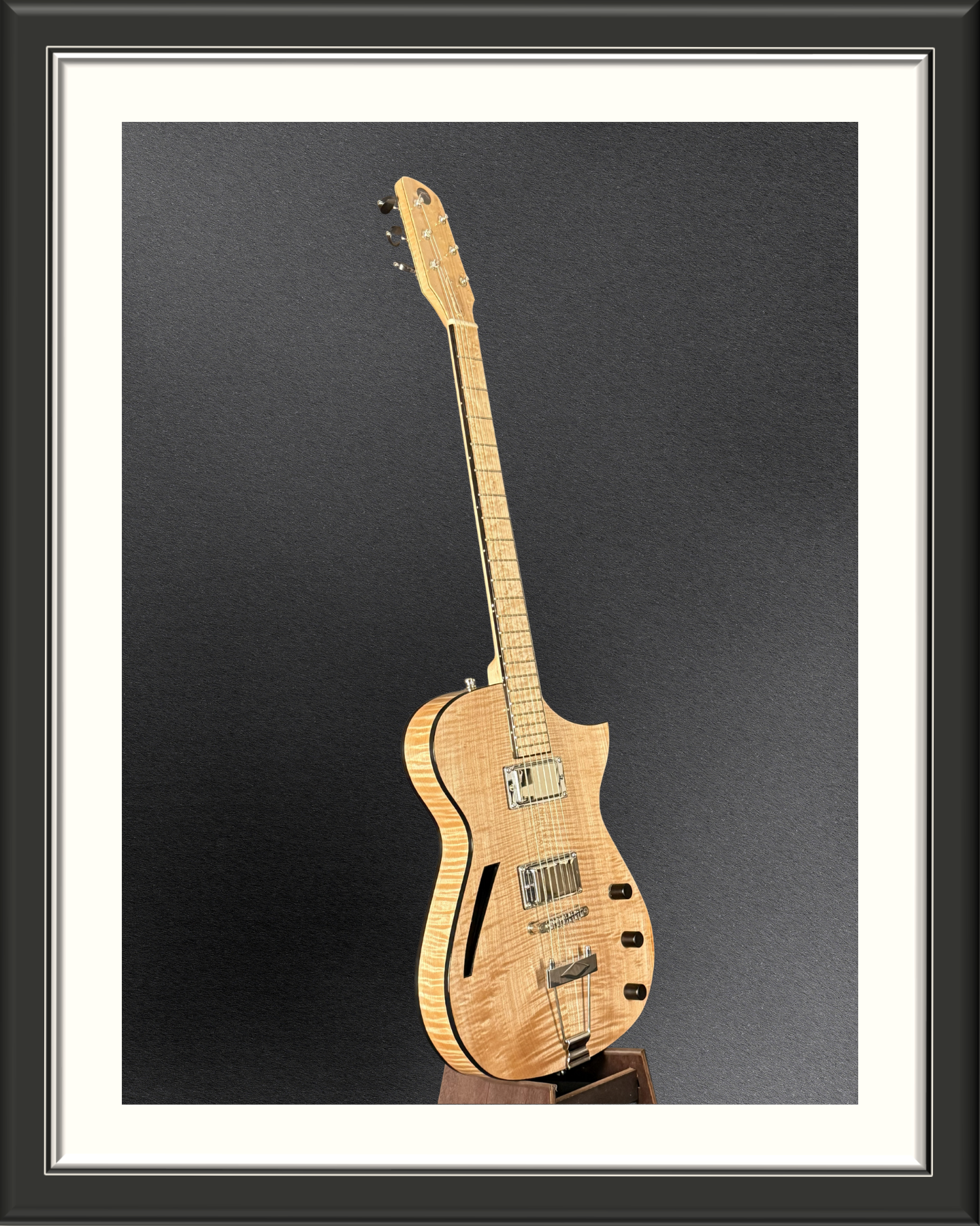 MachMachines Cuyler Model Hollow Body Electric Guitar_full front right tilt