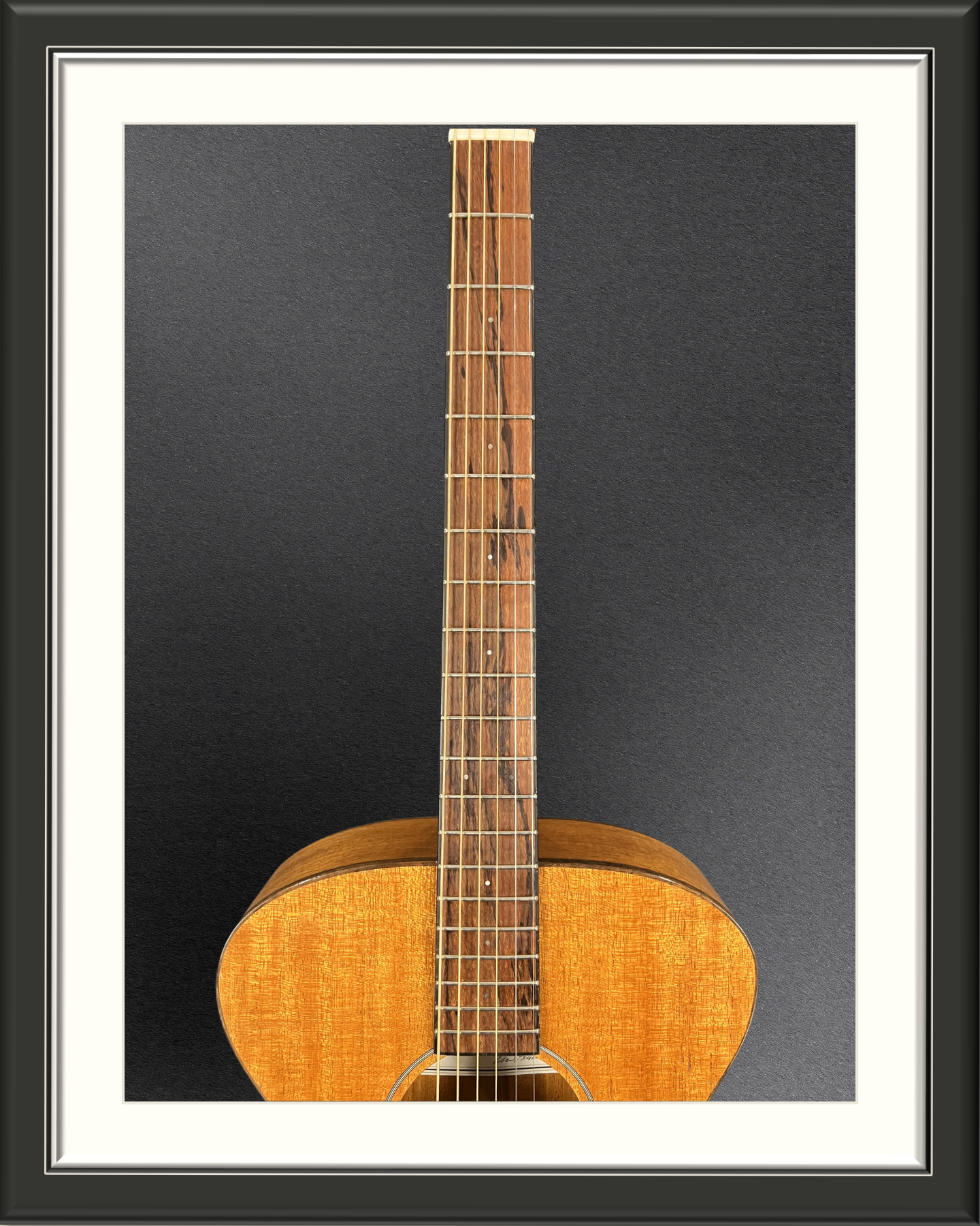 MachMachines Plymouth Model Acoustic Guitar in Honduran Mahogany_fretboard