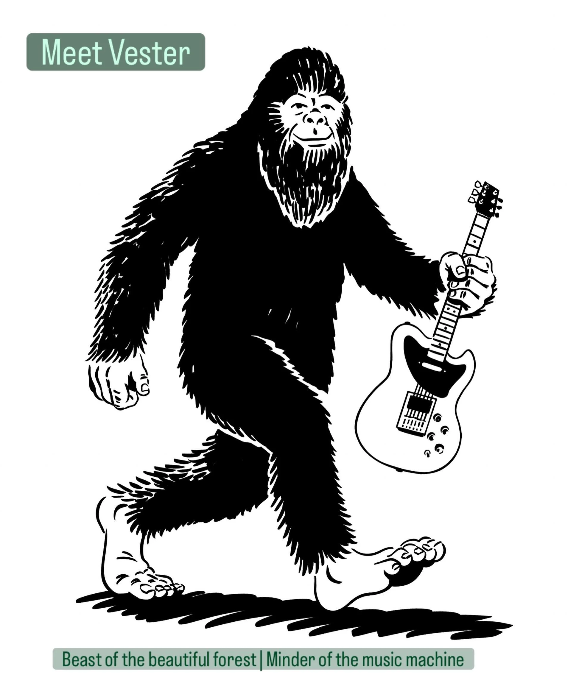 Vester lives!
We have a mascot. It&rsquo;s a sasquatch.  A masquatch! 

He was created by amazing illustrator and concert poster designer @mr_ryanduggan .

We will have two more poses, a poster, and merch soon. 

#madeinchicago #branddesign #illustra