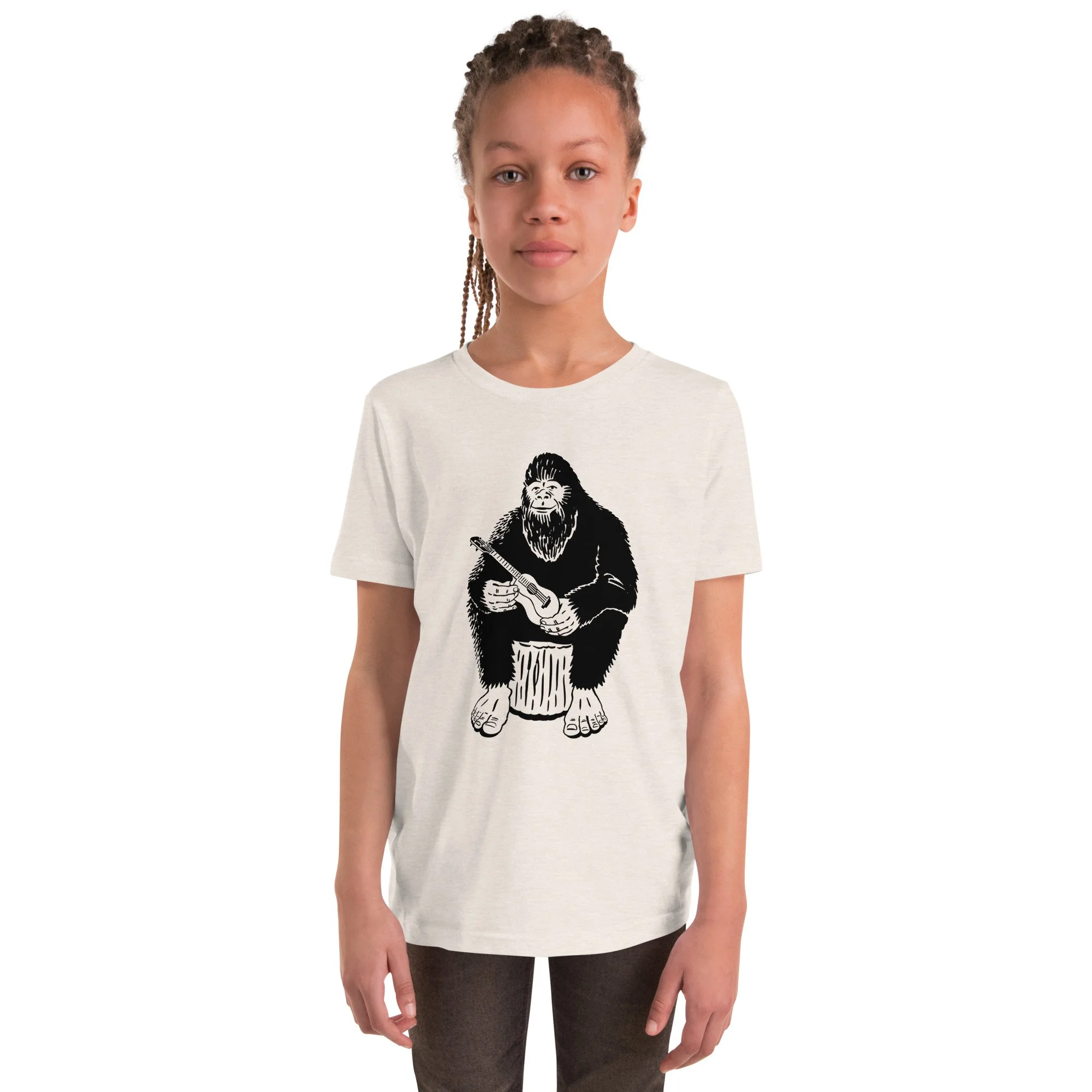 Youth Vester Ukulele T-Shirt - Heather Dust