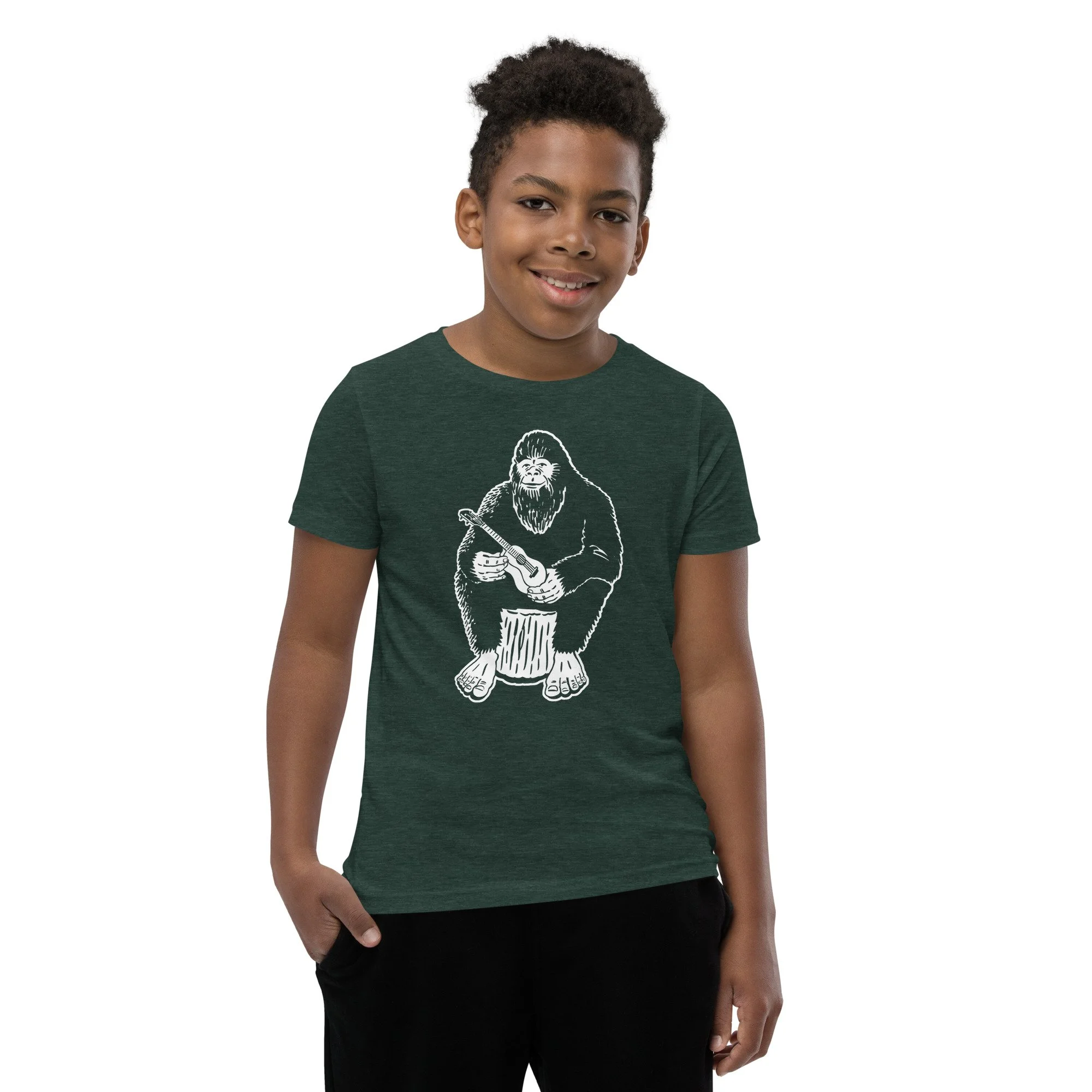 Youth Vester Ukulele T-Shirt - Green or Black
