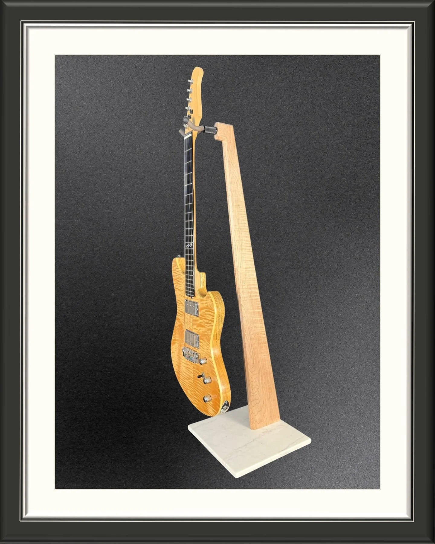 Maple & Marble Display Stand for Guitars, Basses, Ukuleles & Mandolins