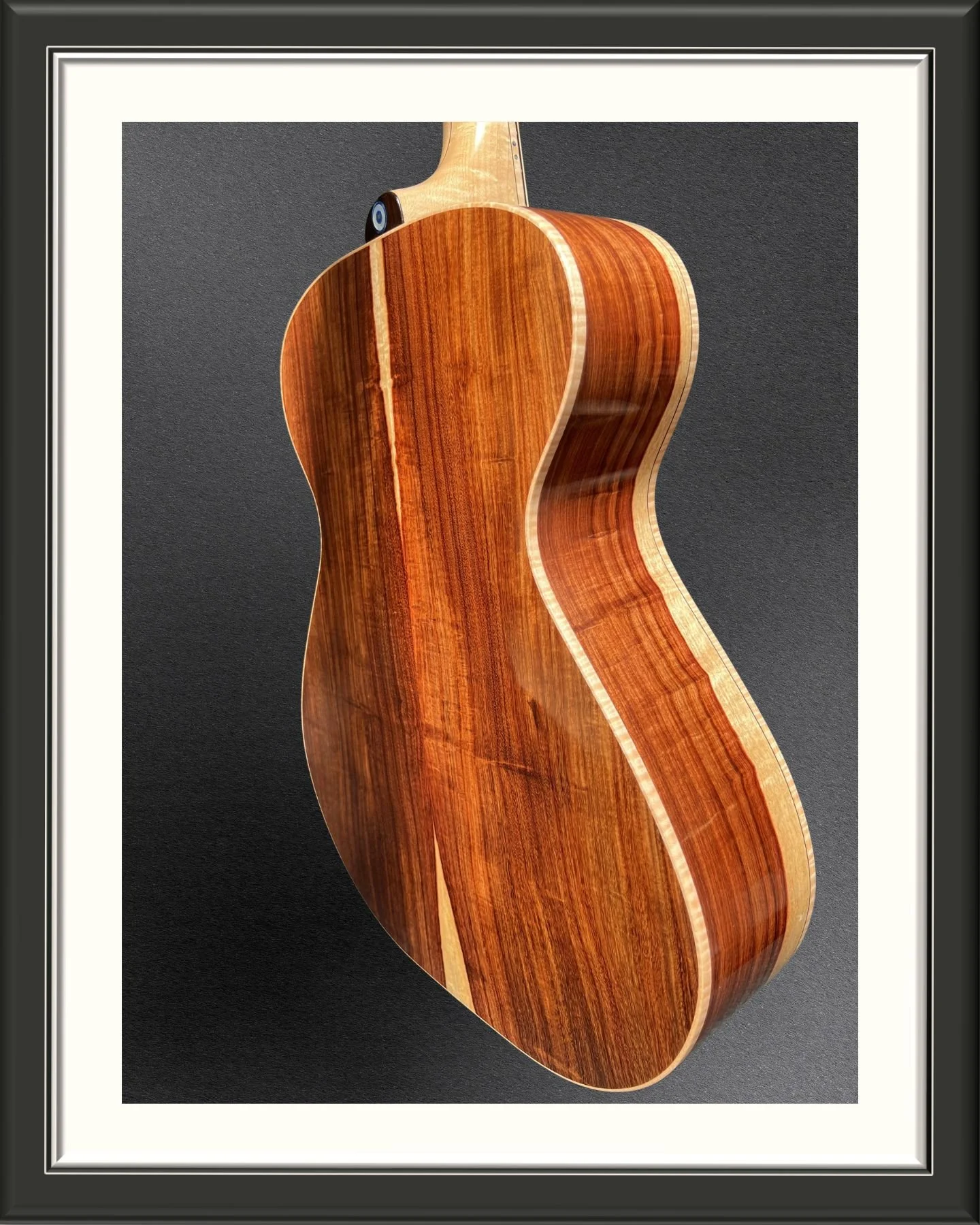 "Evil Eye" Acoustic OM Guitar_back body angle