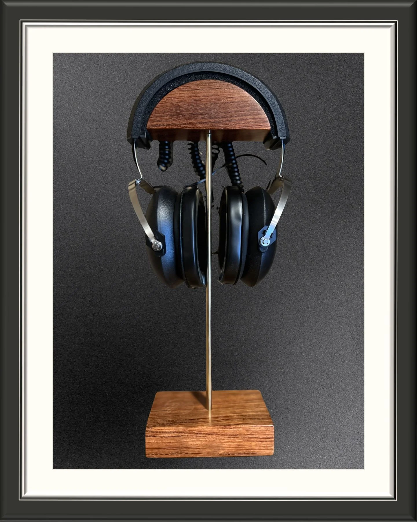 Hardwood & Brass Headphone Stand