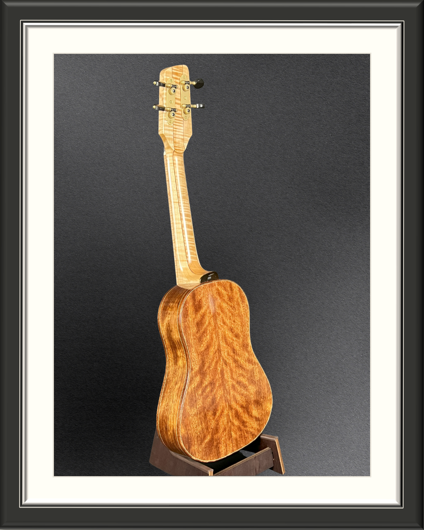 MachMachines Bell Uke Model in Chechen & Sitka Spruce_full back angle