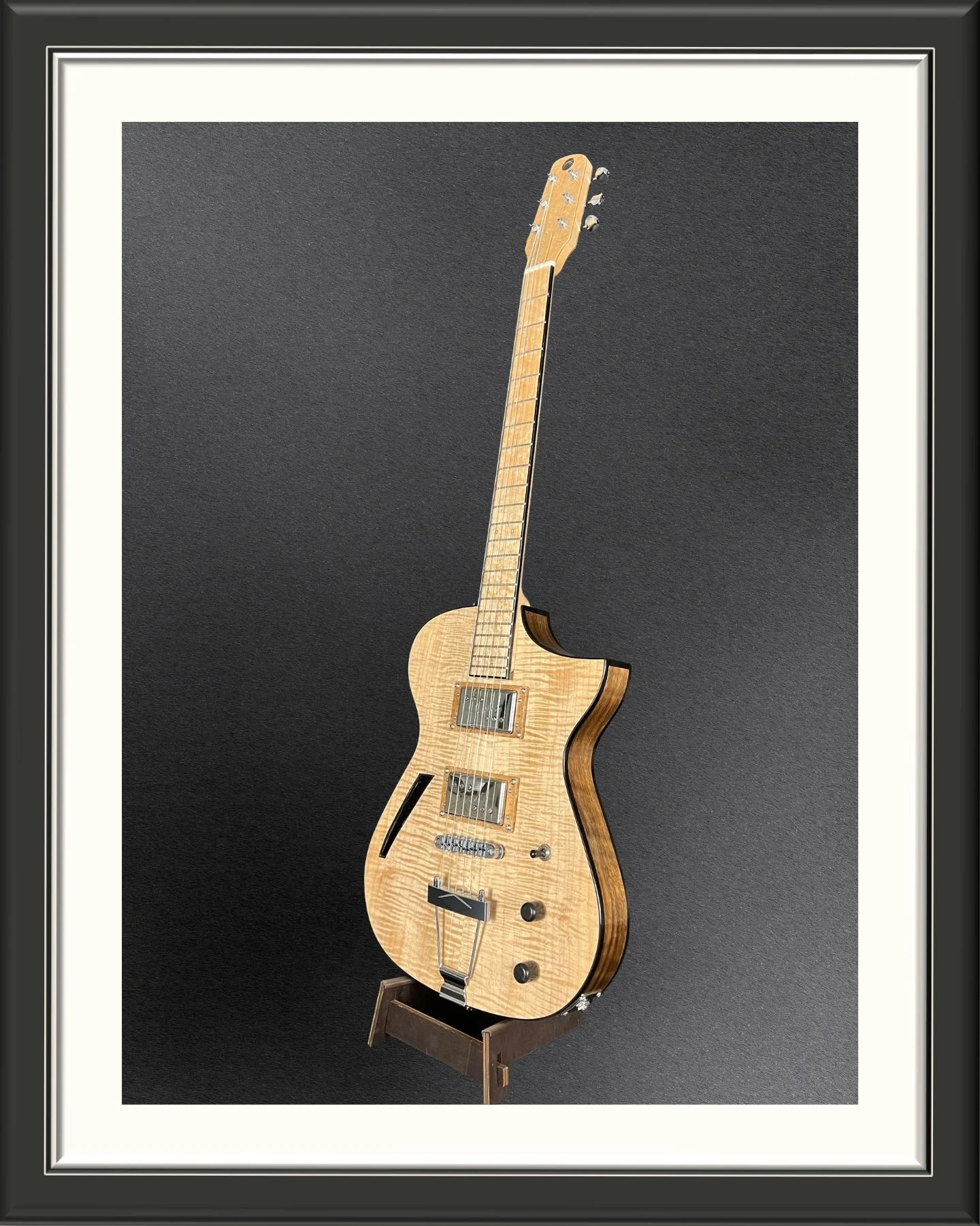 MachMachines Custom Hollow Body Electric Guitar_full front angle