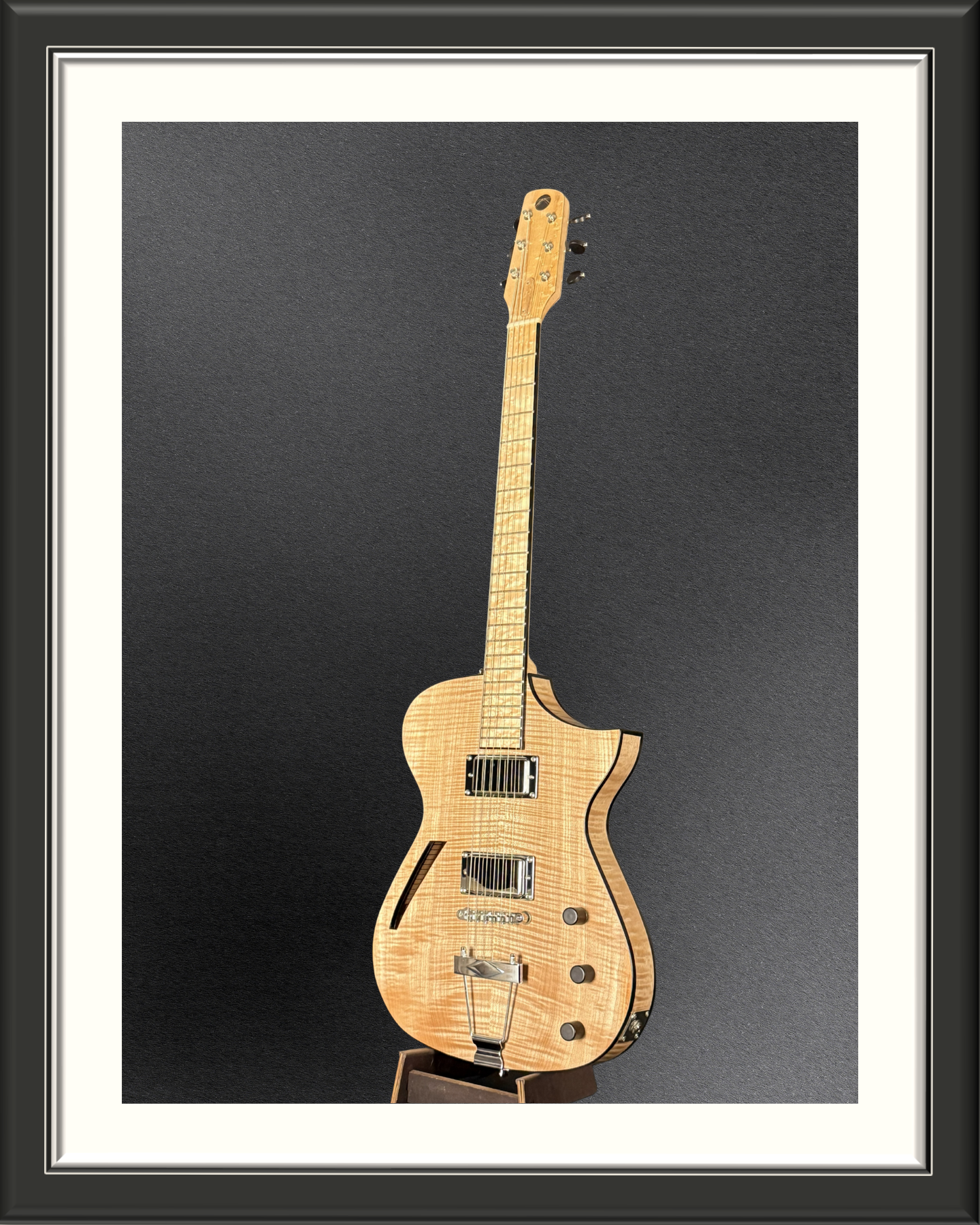 MachMachines Cuyler Model Hollow Body Electric Guitar_full front angleMachMachines Signature Hollow Body Electric Guitar_full front left tilt