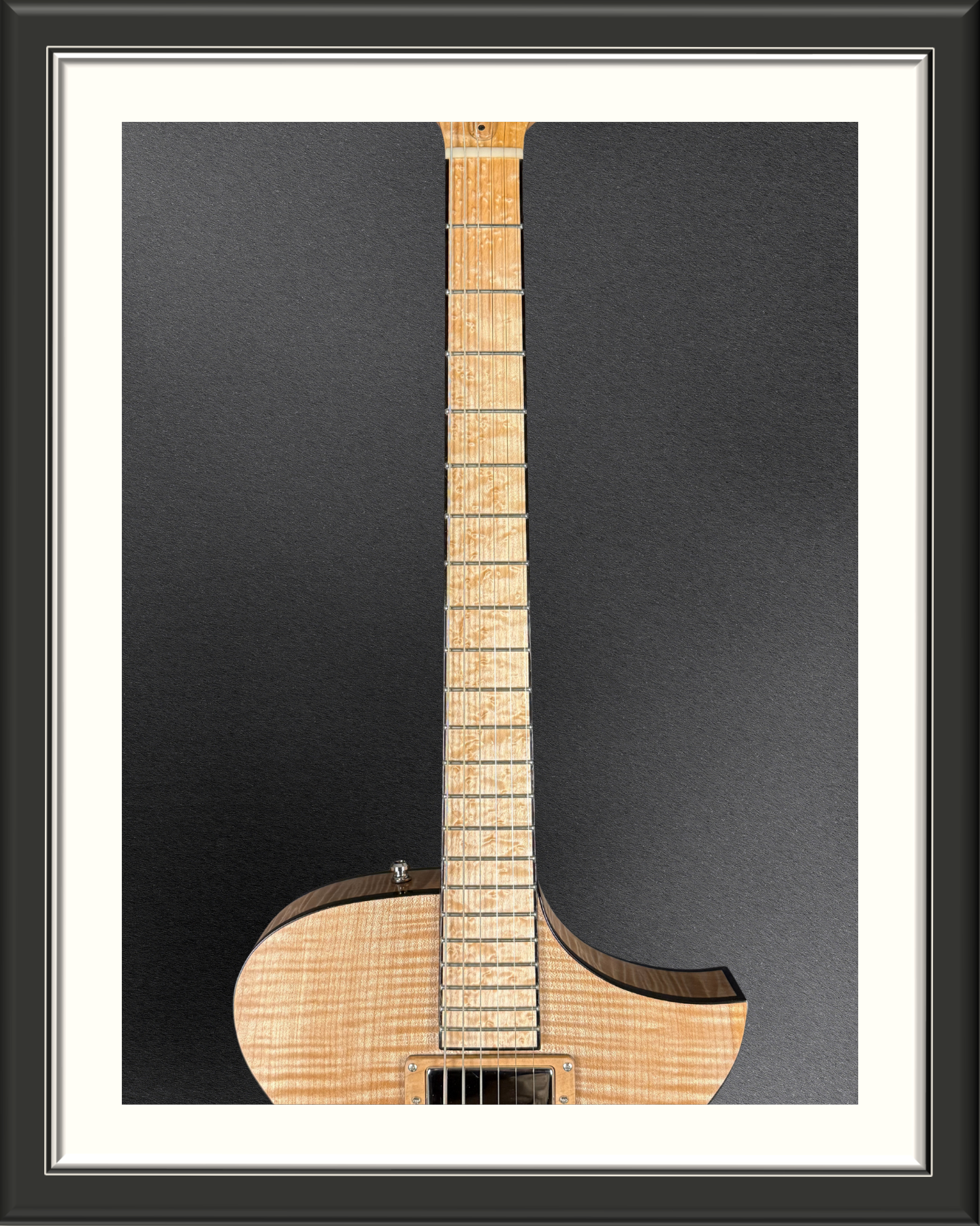 MachMachines Cuyler Model Hollow Body Electric Guitar_fretboard