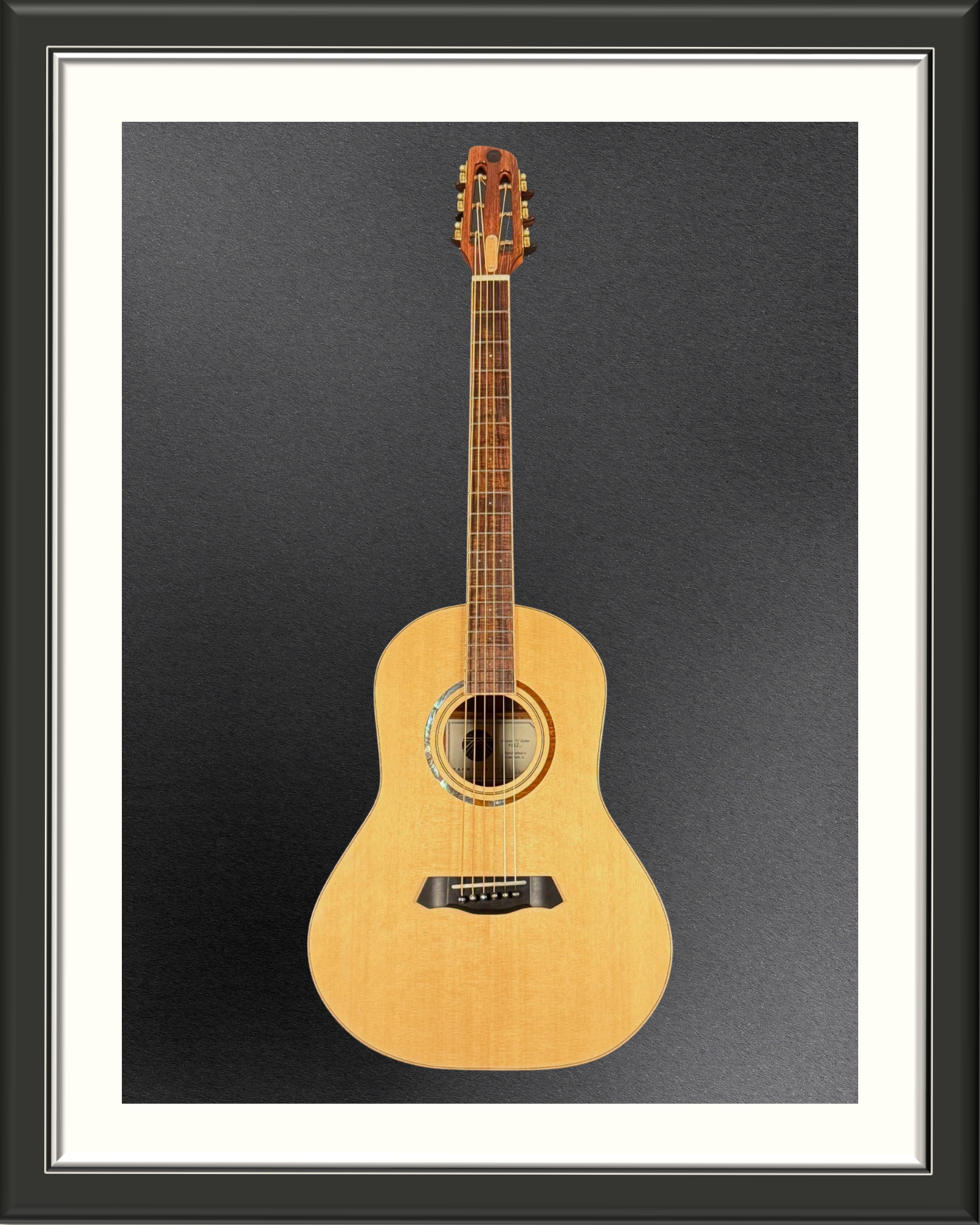 MachMachines Bell Model Acoustic Guitar in Port Orford Cedar & Tasmanian Blackwood_full front