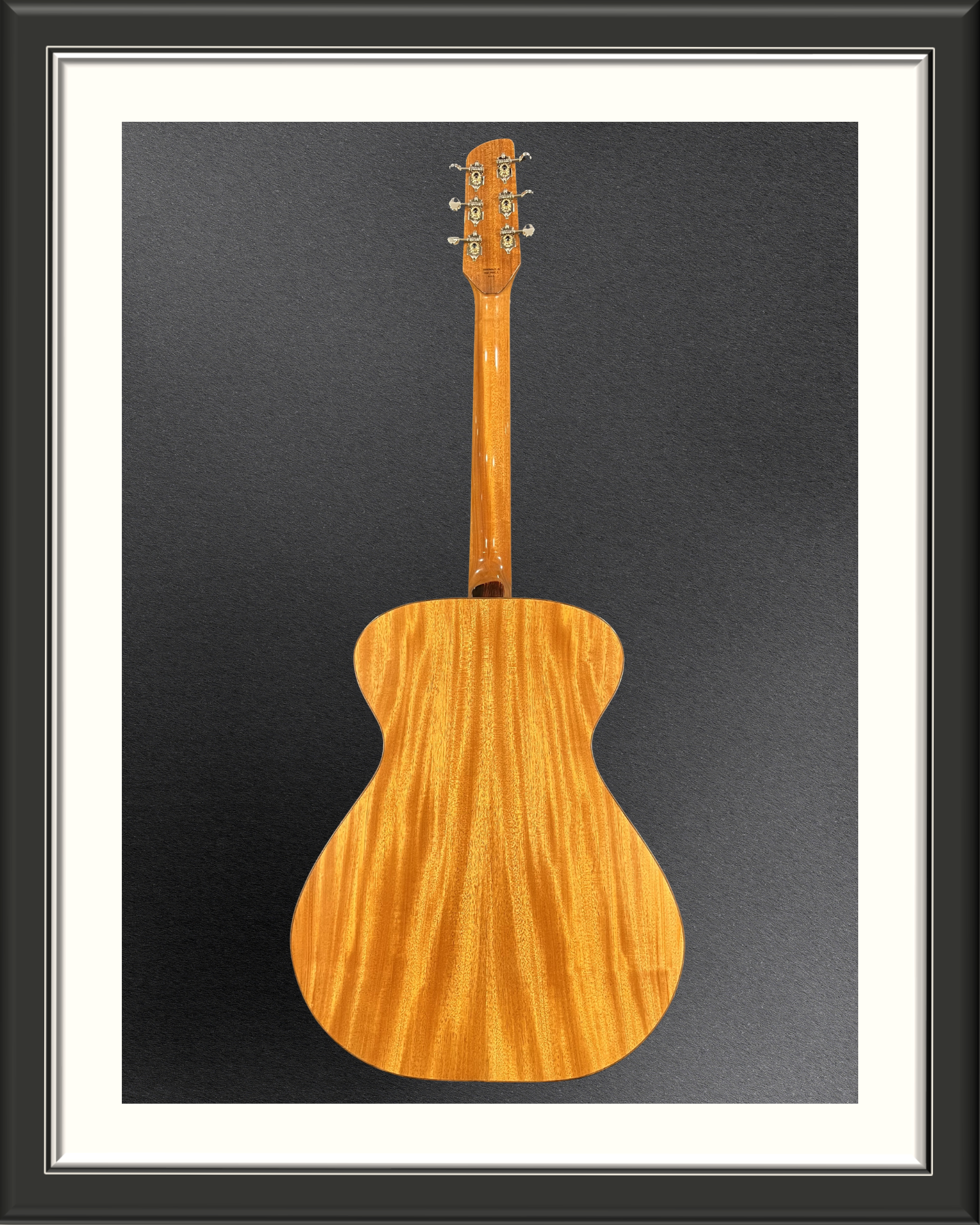 MachMachines Plymouth Model Acoustic Guitar in Honduran Mahogany_full back