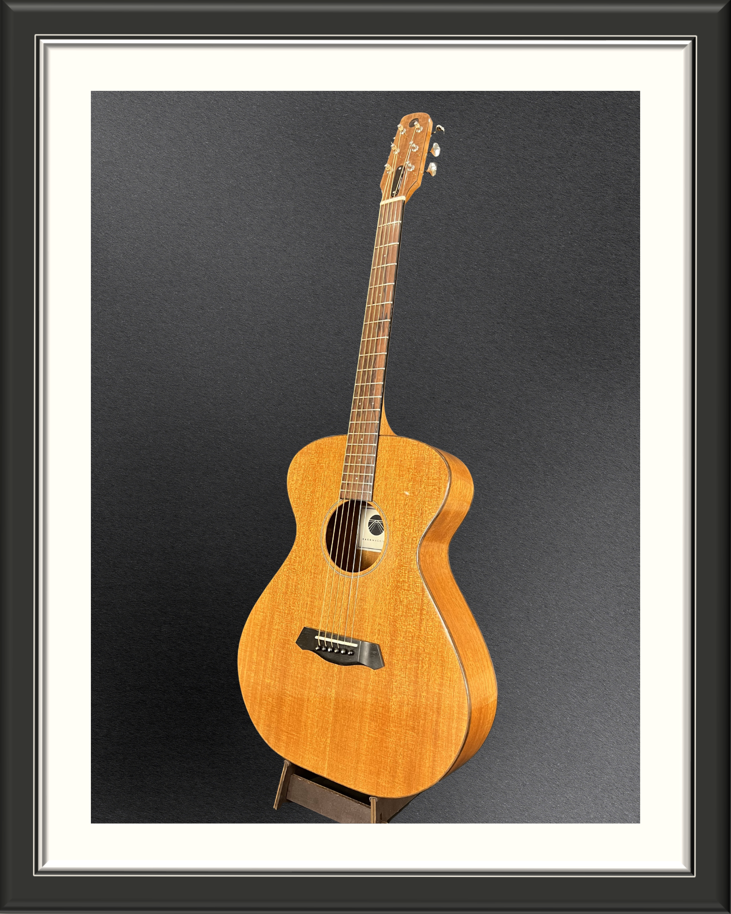 MachMachines Plymouth Model Acoustic Guitar in Honduran Mahogany_full front angle