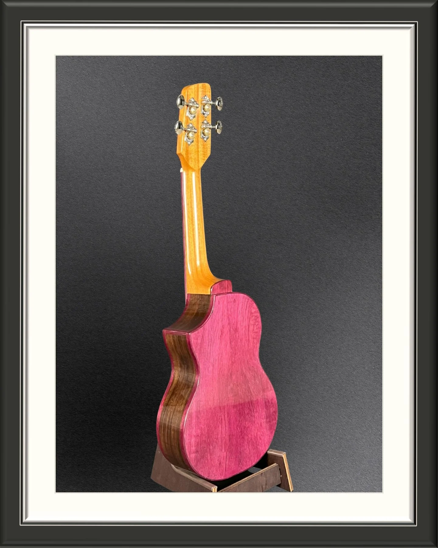 MachMachines Purple Heart Custom Ukulele_full back angle