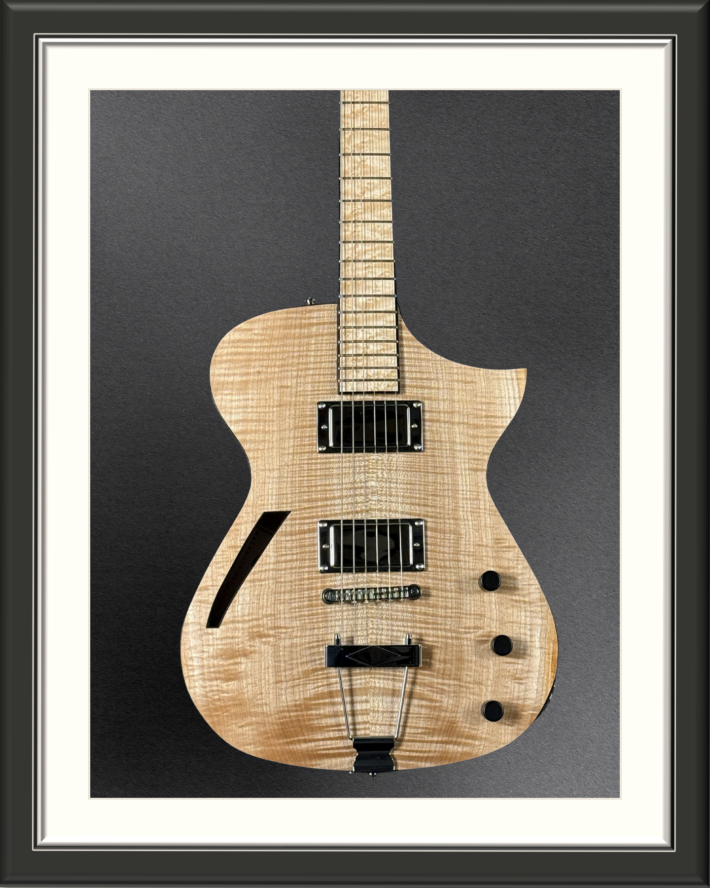 MachMachines Cuyler Model Hollow Body Electric Guitar_front body