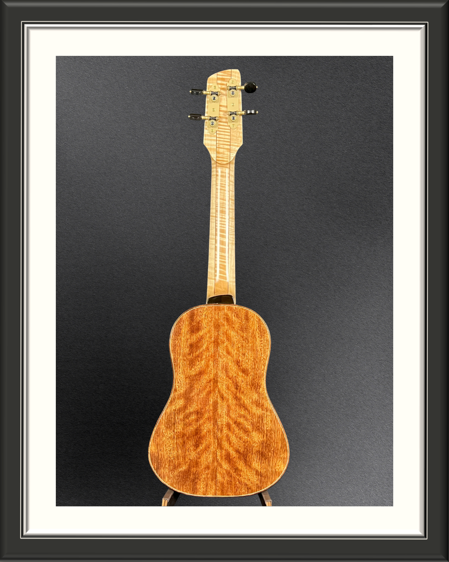 MachMachines Bell Uke Model in Chechen & Sitka Spruce_full back