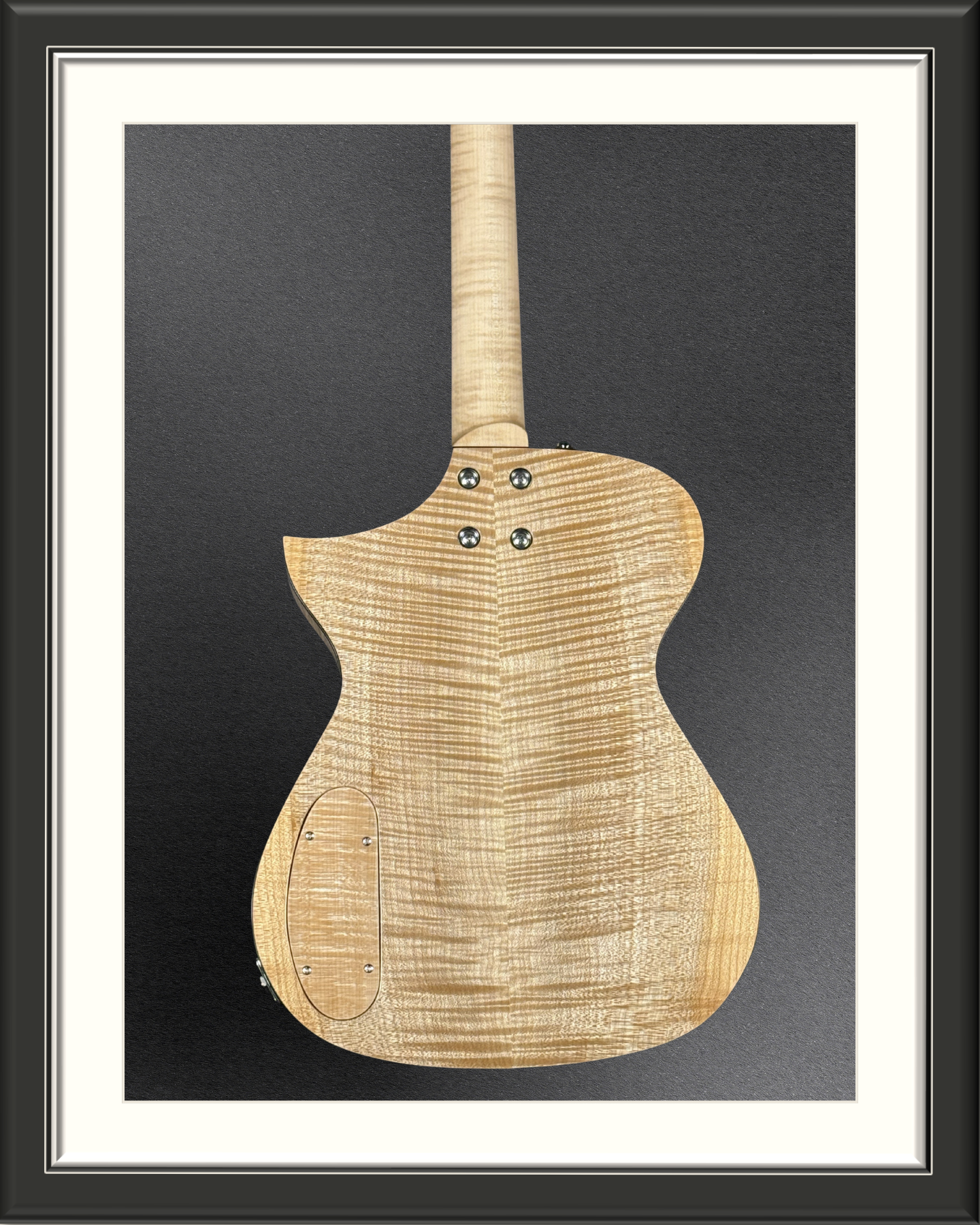 MachMachines Cuyler Model Hollow Body Electric Guitar_back body