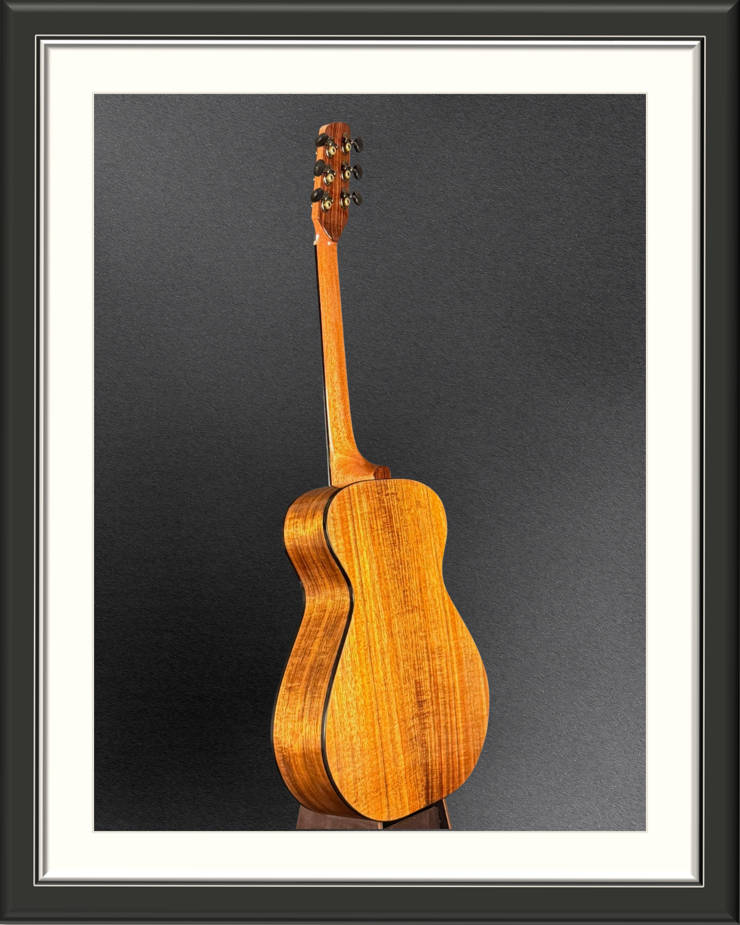 MachMachines Plymouth Model Acoustic Guitar in Sitka Spruce & Hawaiian Koa_full back angle