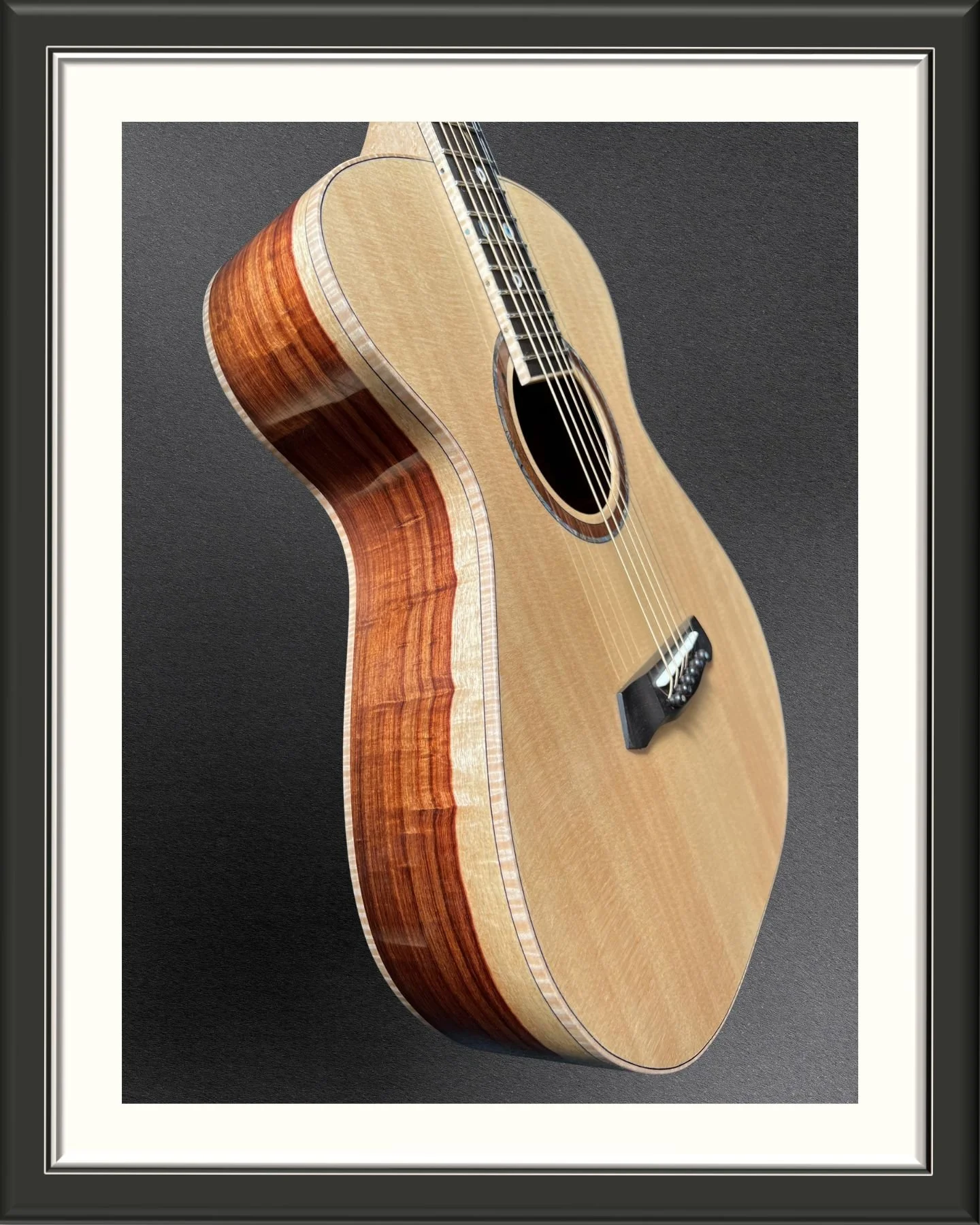 "Evil Eye" Acoustic OM Guitar_front body angle